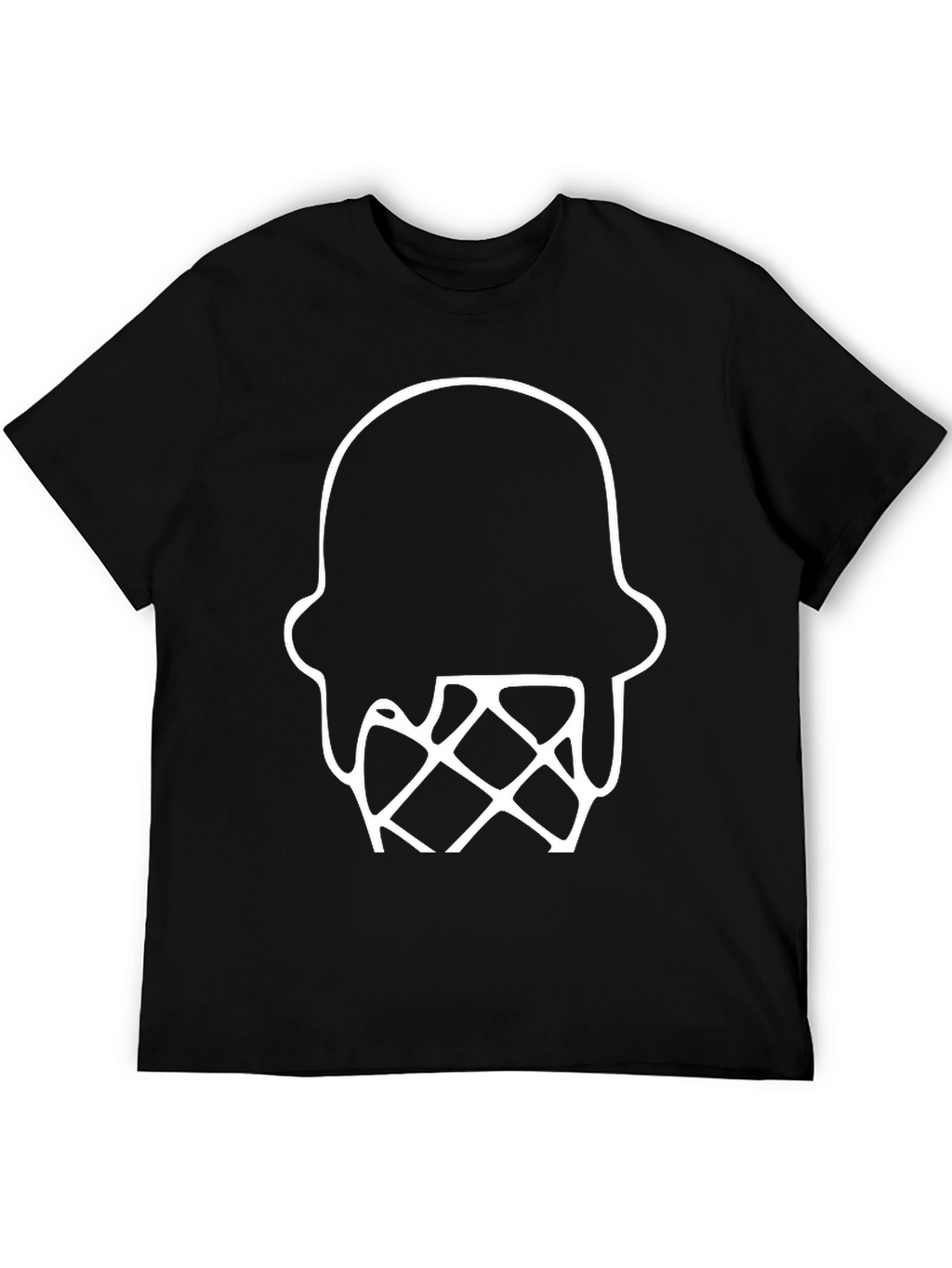 Ice Cream Graphic Tee - Black Cotton Blend