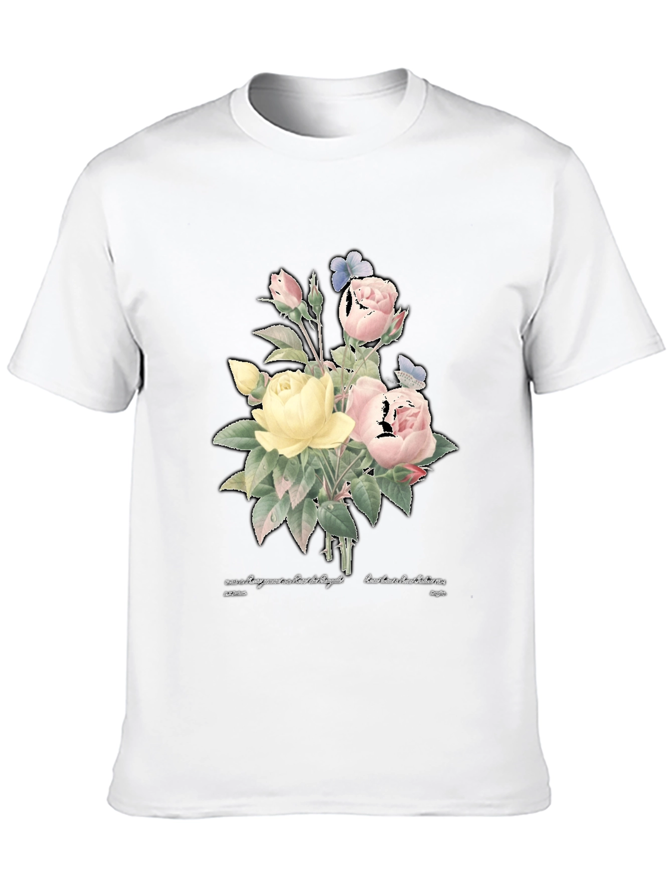 Floral Bouquet Graphic Tee - Black