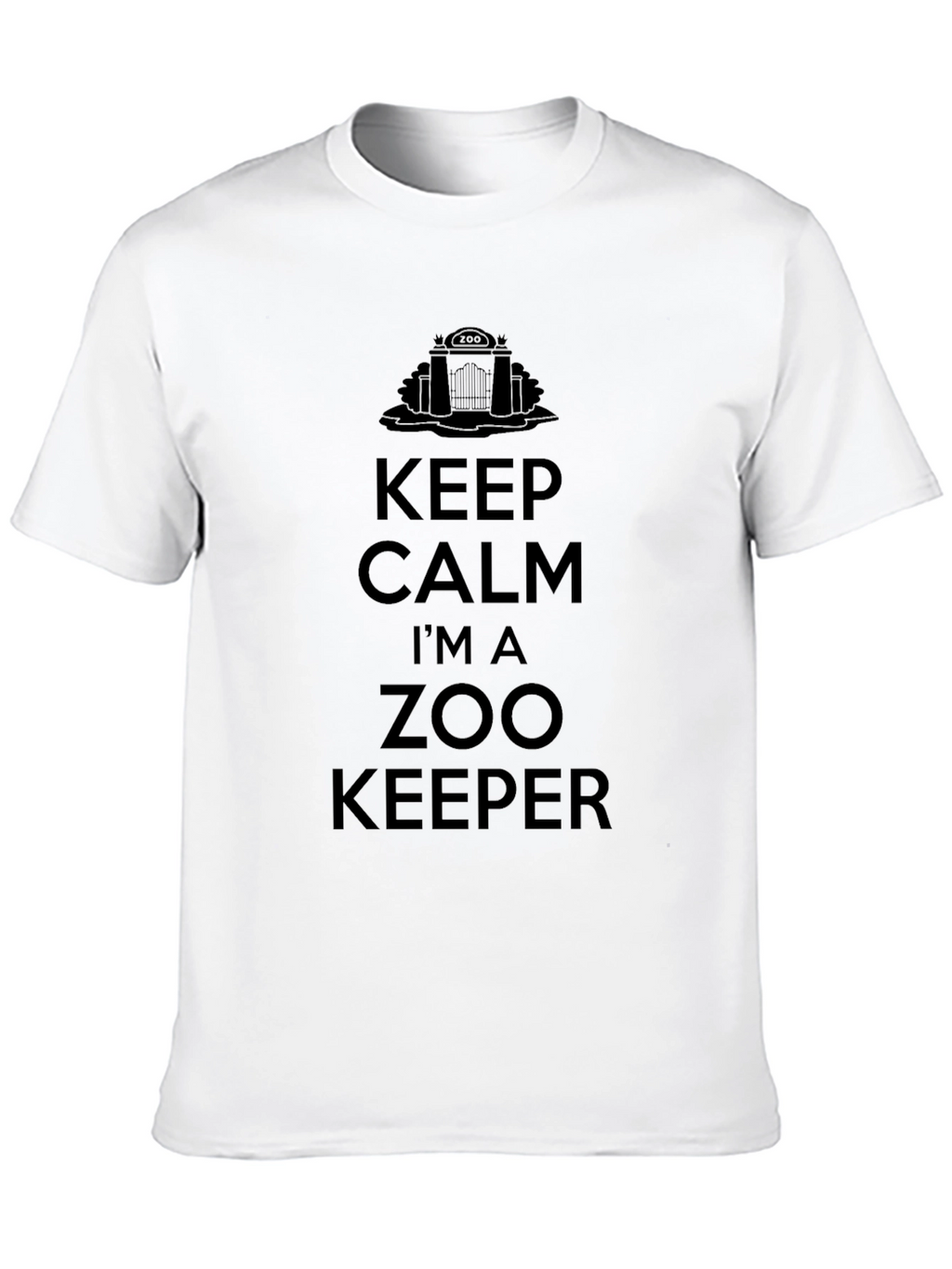 Keep Calm Zoo Keeper Black T-Shirt