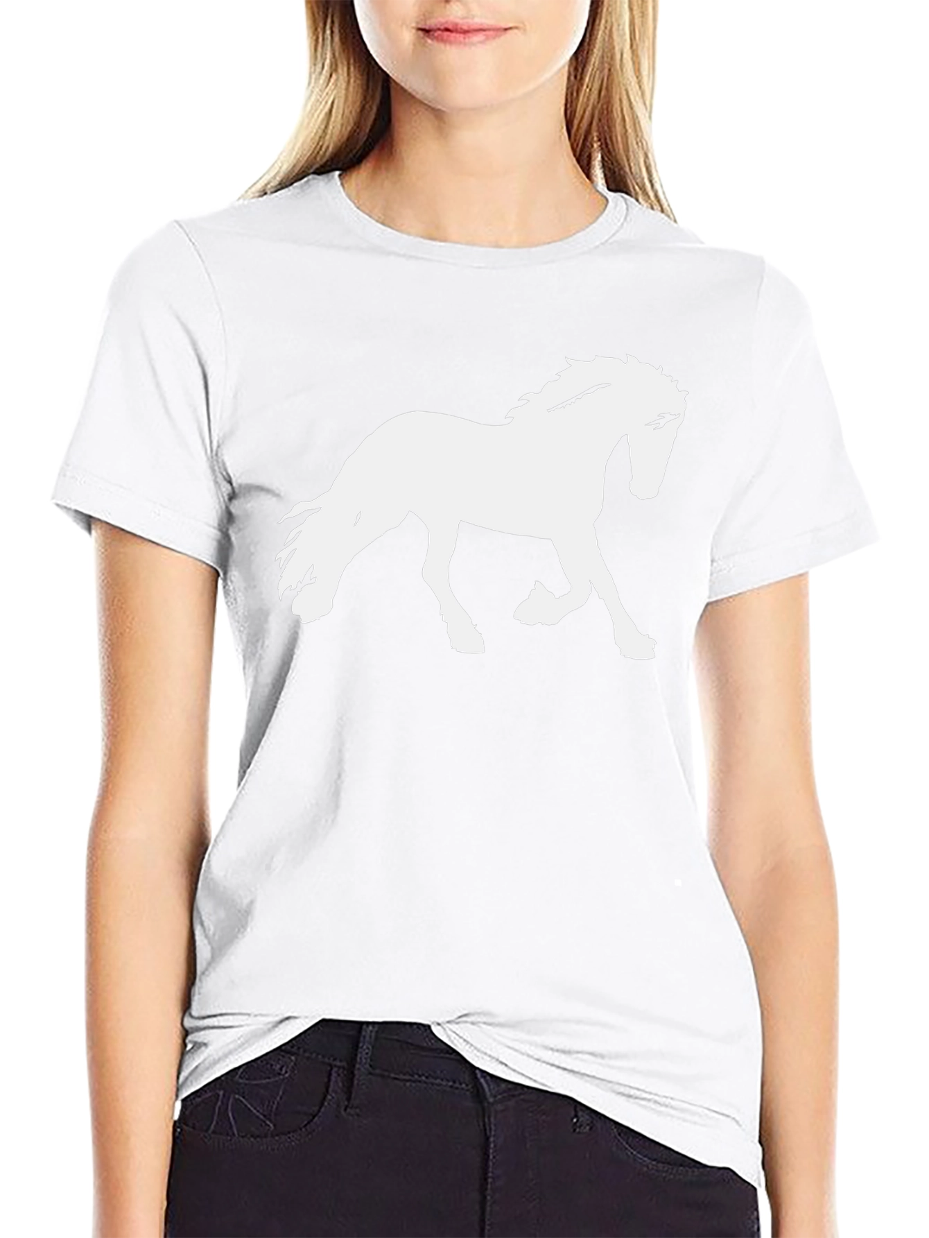 Horse Graphic Tee - Stylish Black T-Shirt