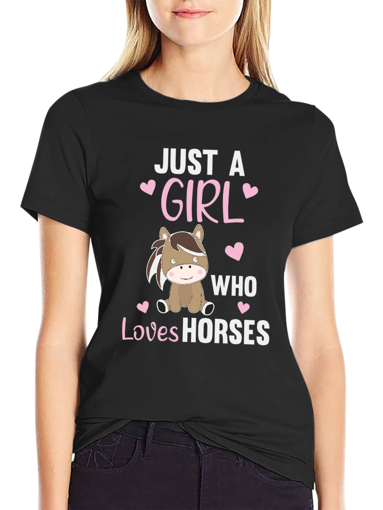 Just A Girl Who Loves Horses Graphic Tee