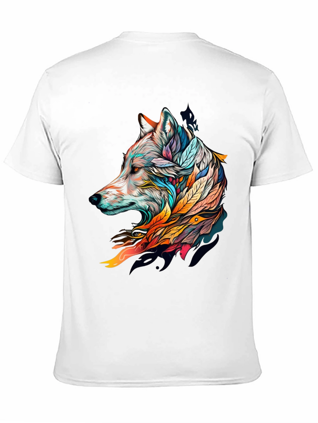 Wolf Art Graphic Tee - Stylish Black T-Shirt