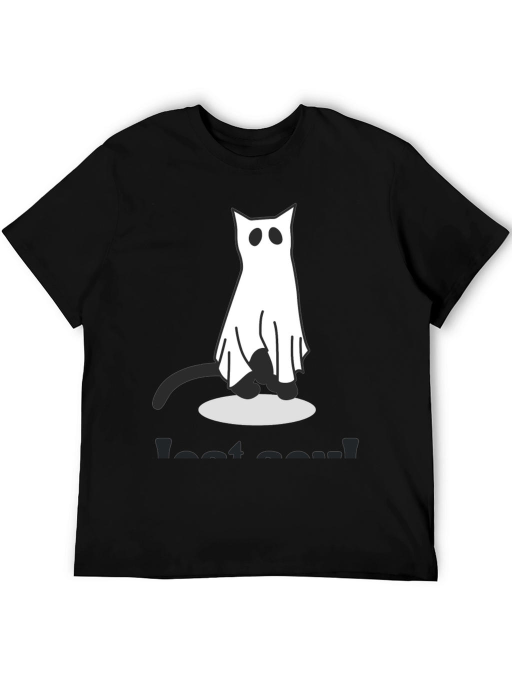 Ghost Cat Graphic Tee - Spooky Season Shirt