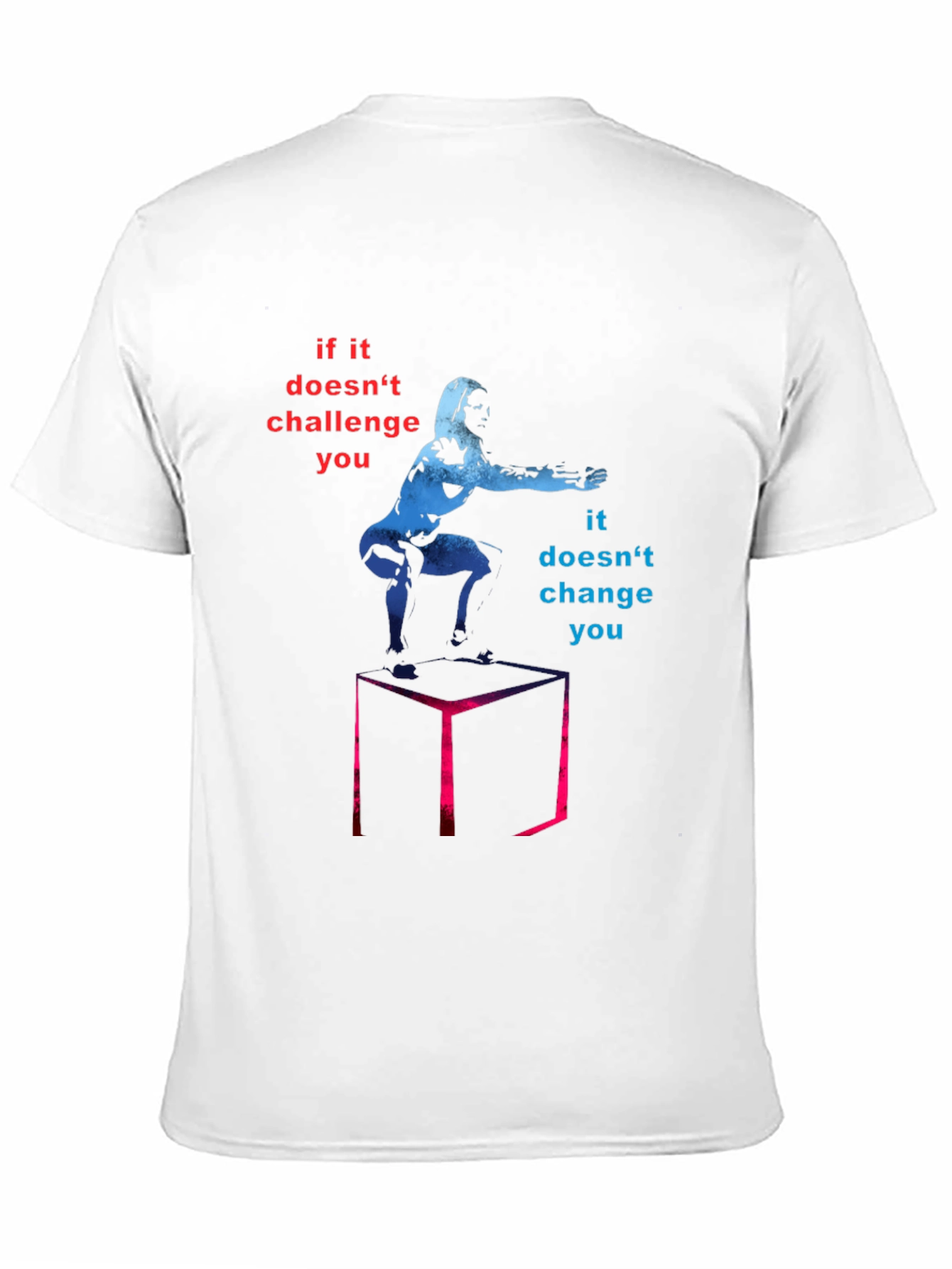 Challenge Yourself Graphic Tee - Motivational Workout Shirt