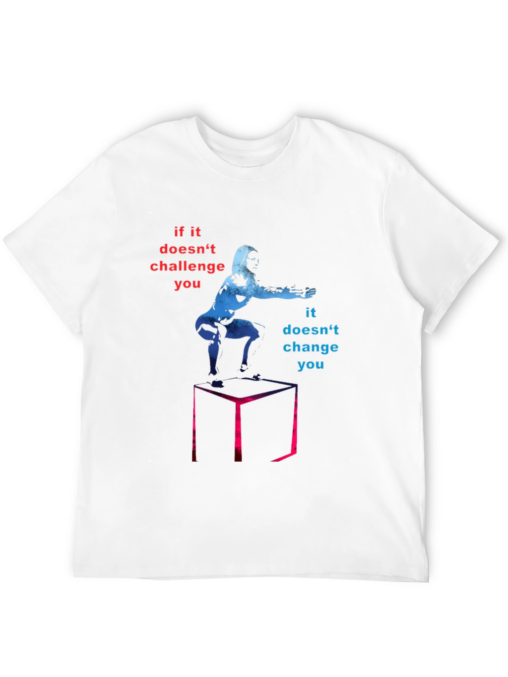 Challenge Yourself Graphic Tee - Motivational Workout Shirt