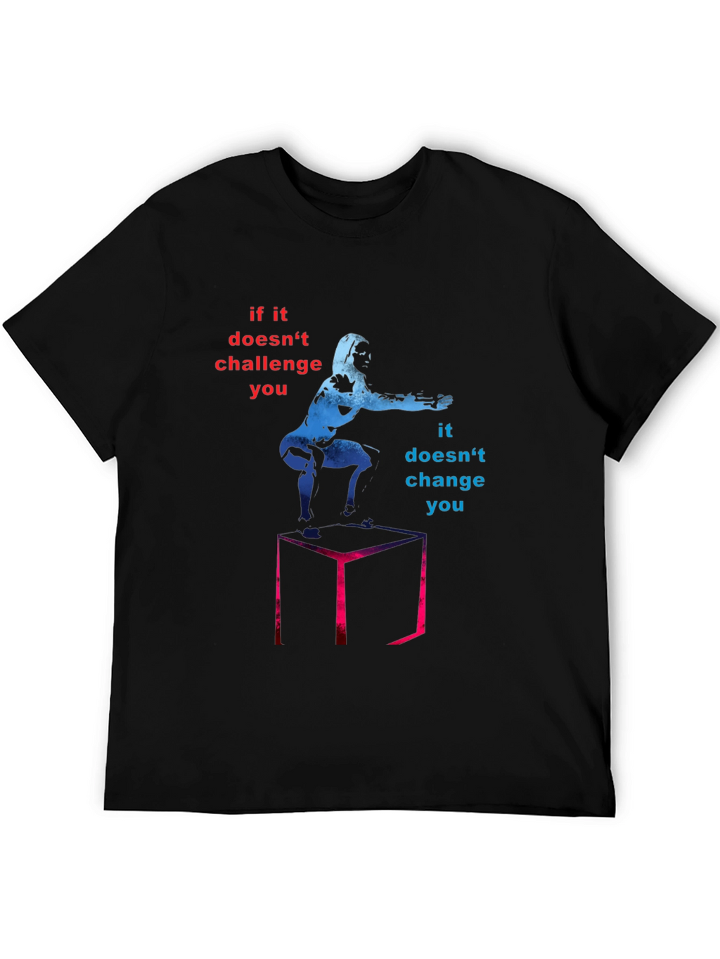 Challenge Yourself Graphic Tee - Motivational Workout Shirt