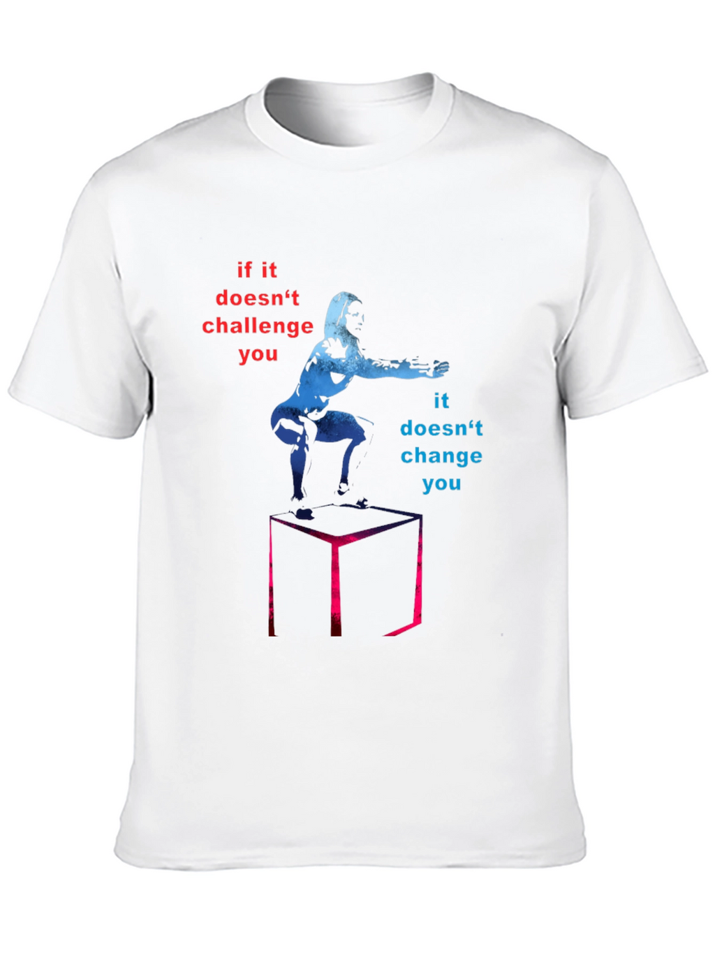 Challenge Yourself Graphic Tee - Motivational Workout Shirt