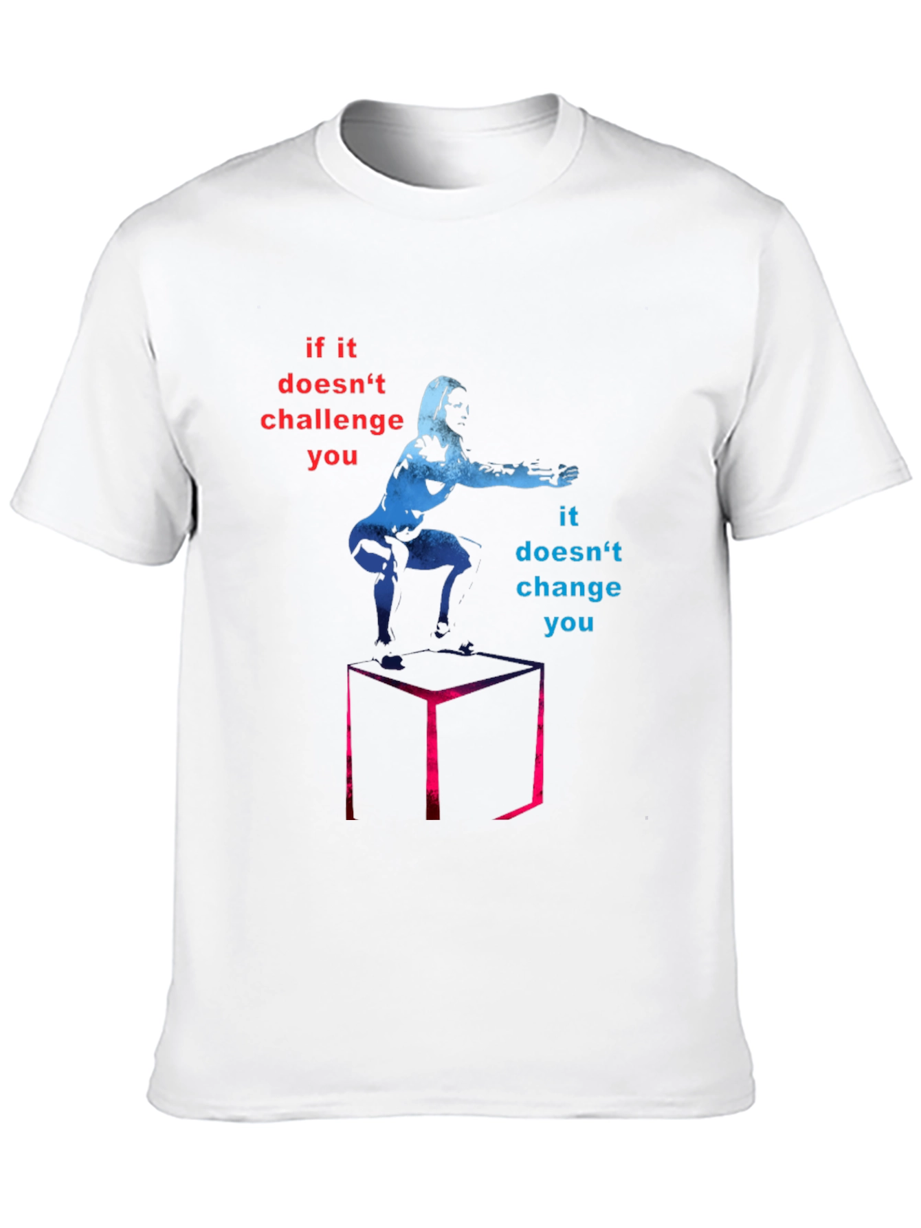 Challenge Yourself Graphic Tee - Motivational Workout Shirt