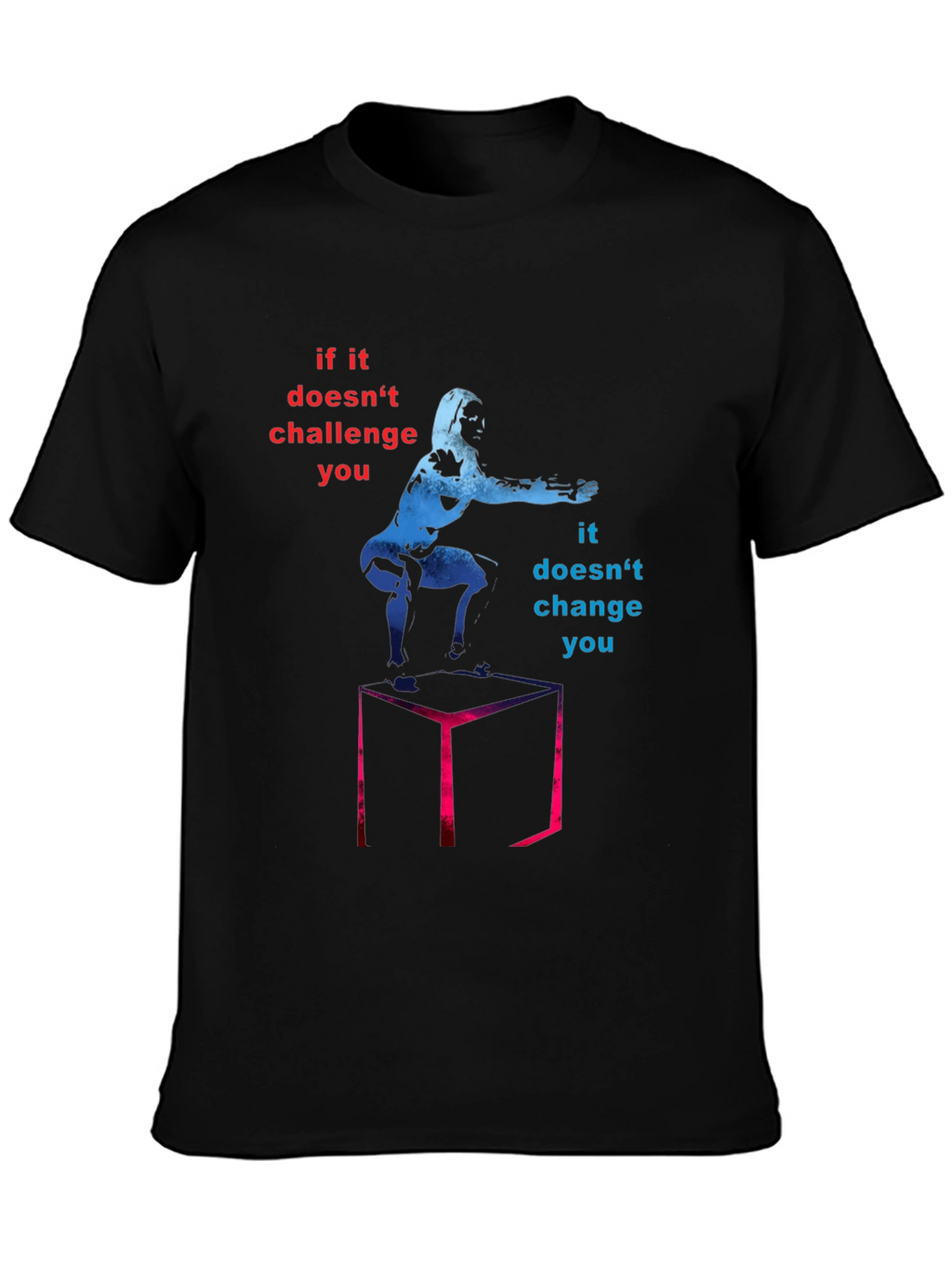 Challenge Yourself Graphic Tee - Motivational Workout Shirt