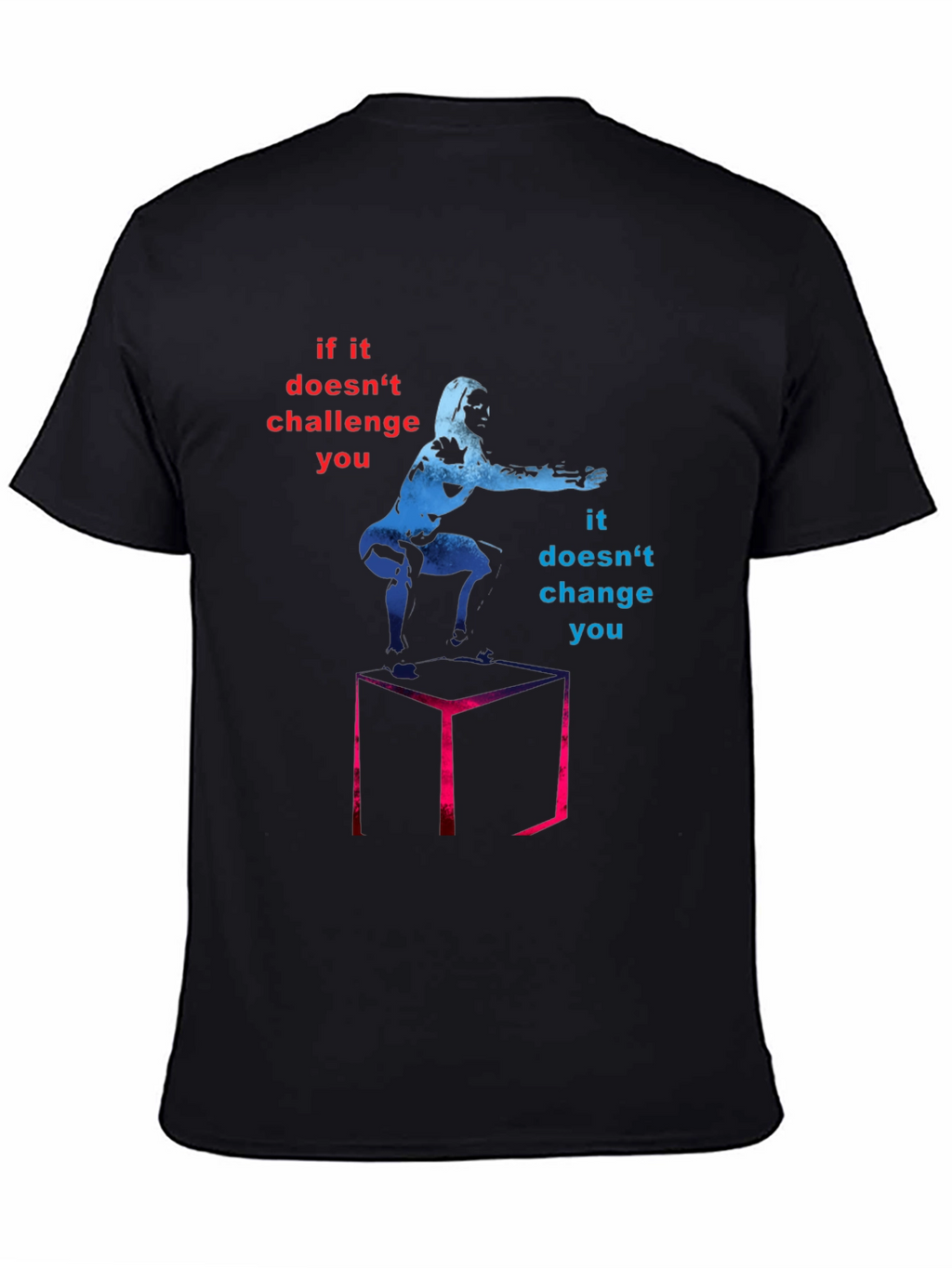 Challenge Yourself Graphic Tee - Motivational Workout Shirt