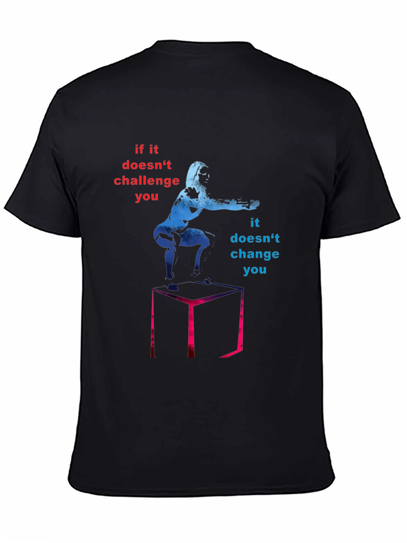 Challenge Yourself Graphic Tee - Motivational Workout Shirt