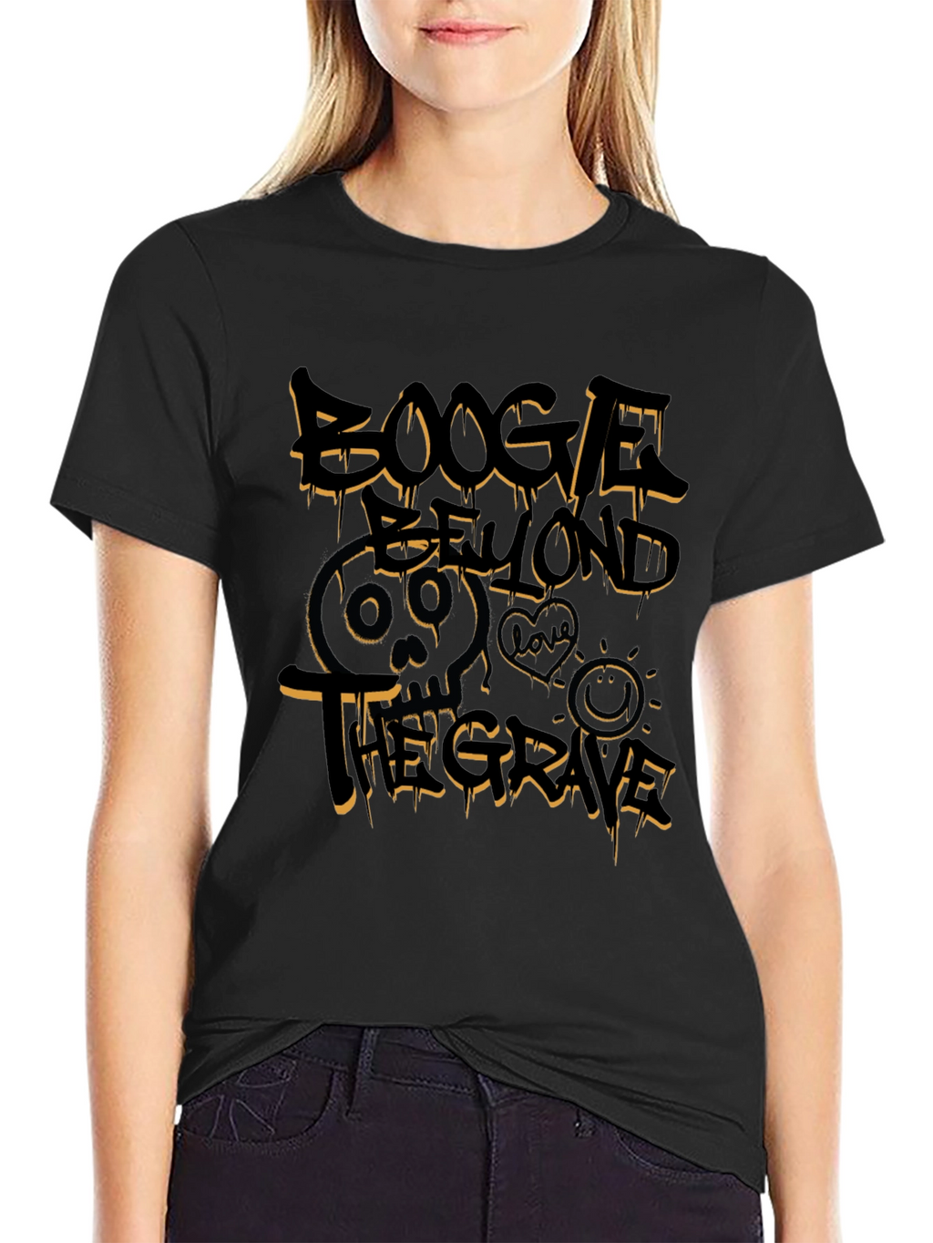 Boogle Beyond the Grave Black Graphic T-Shirt