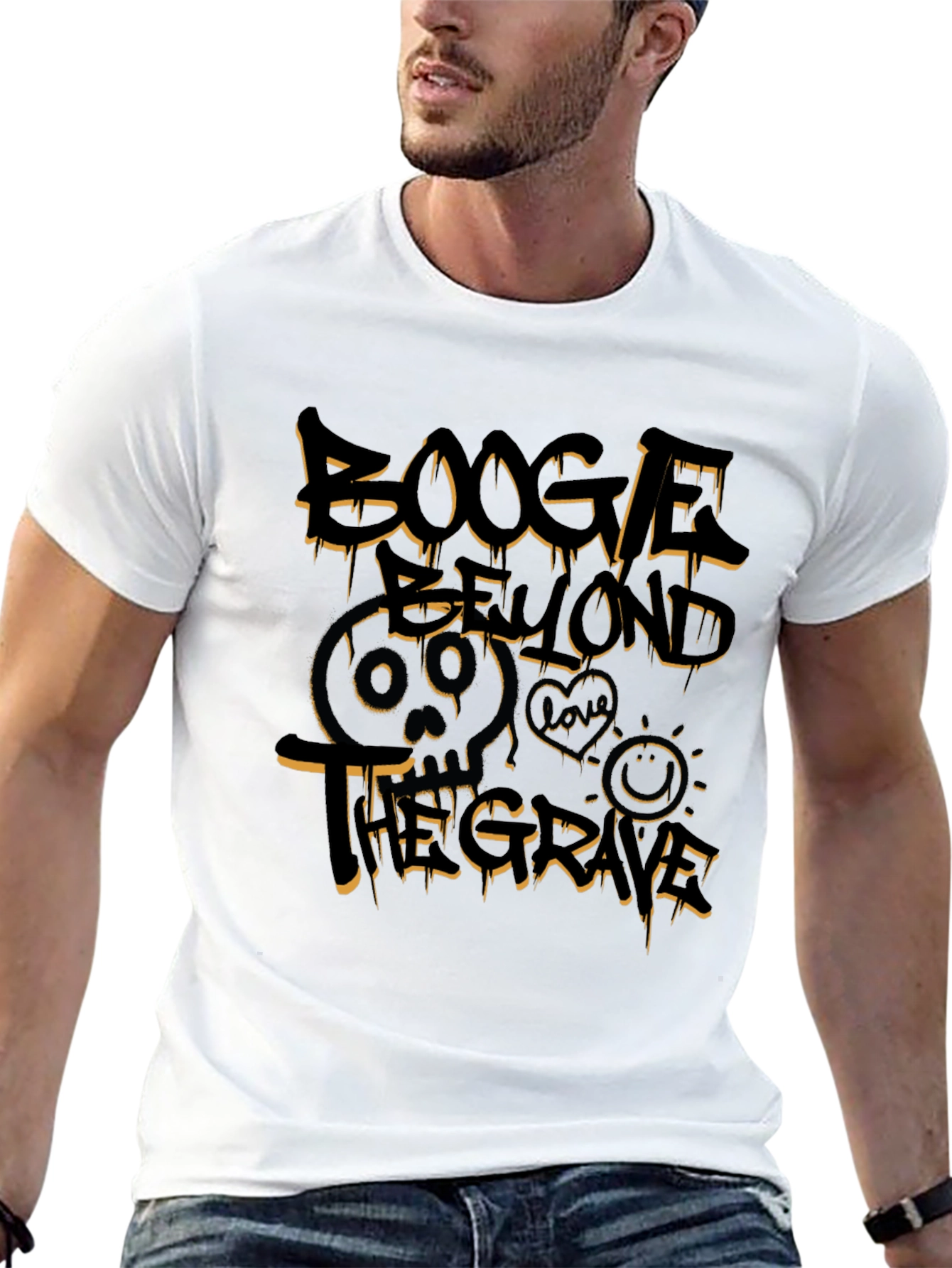 Boogle Beyond the Grave Black Graphic T-Shirt