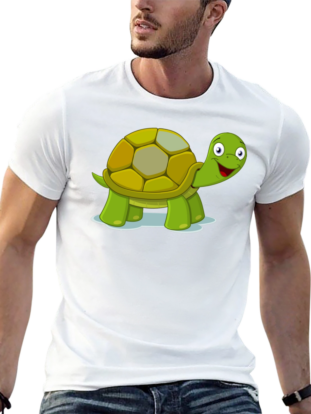 Cute Turtle Graphic T-Shirt - Black