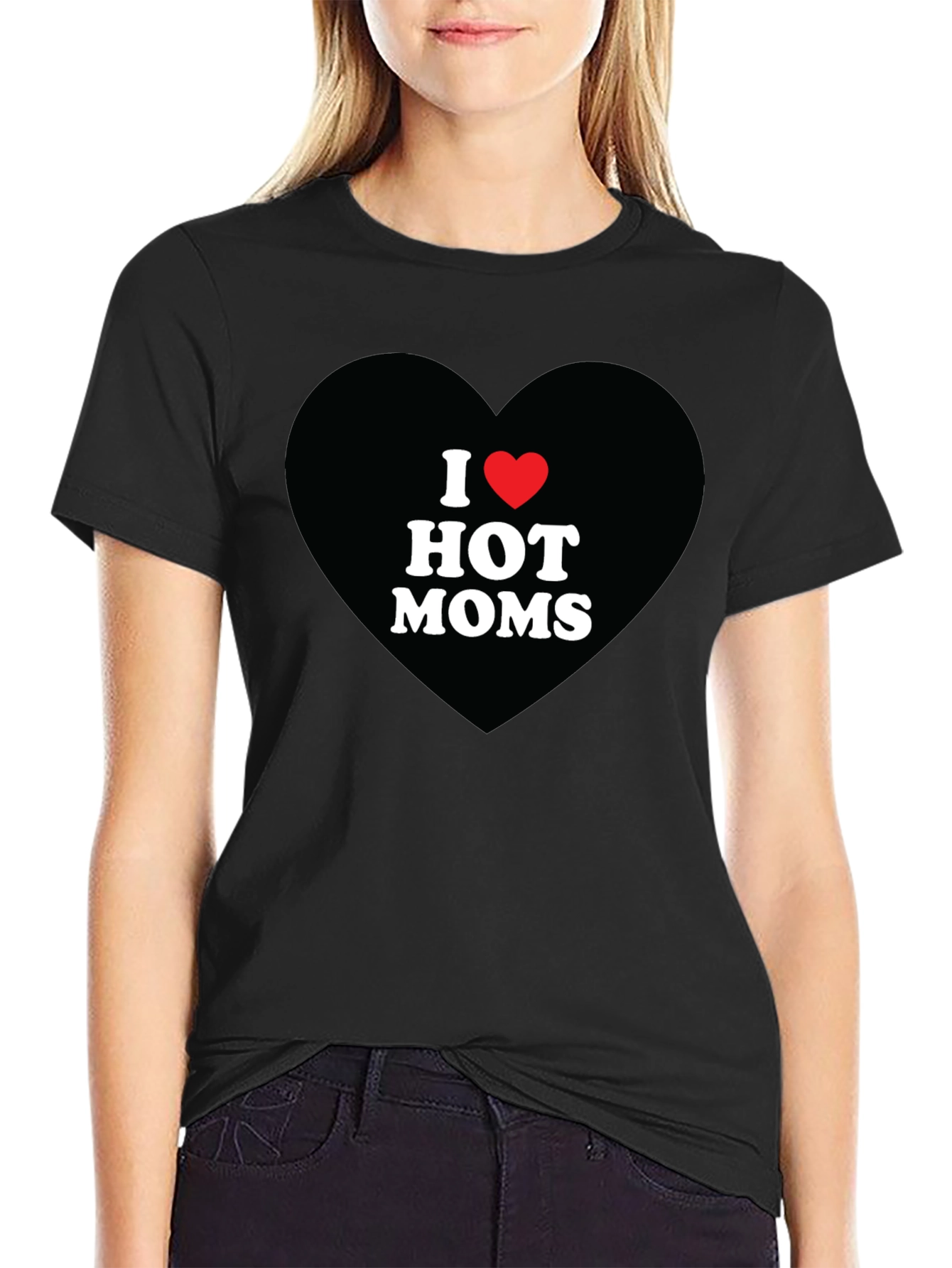 I Heart Hot Moms Graphic T-Shirt - Bold Statement Tee