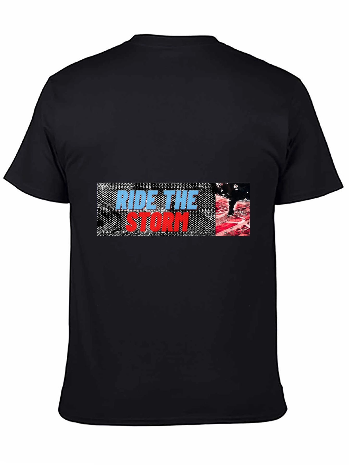 Ride The Storm Graphic Tee - Black Cotton T-Shirt