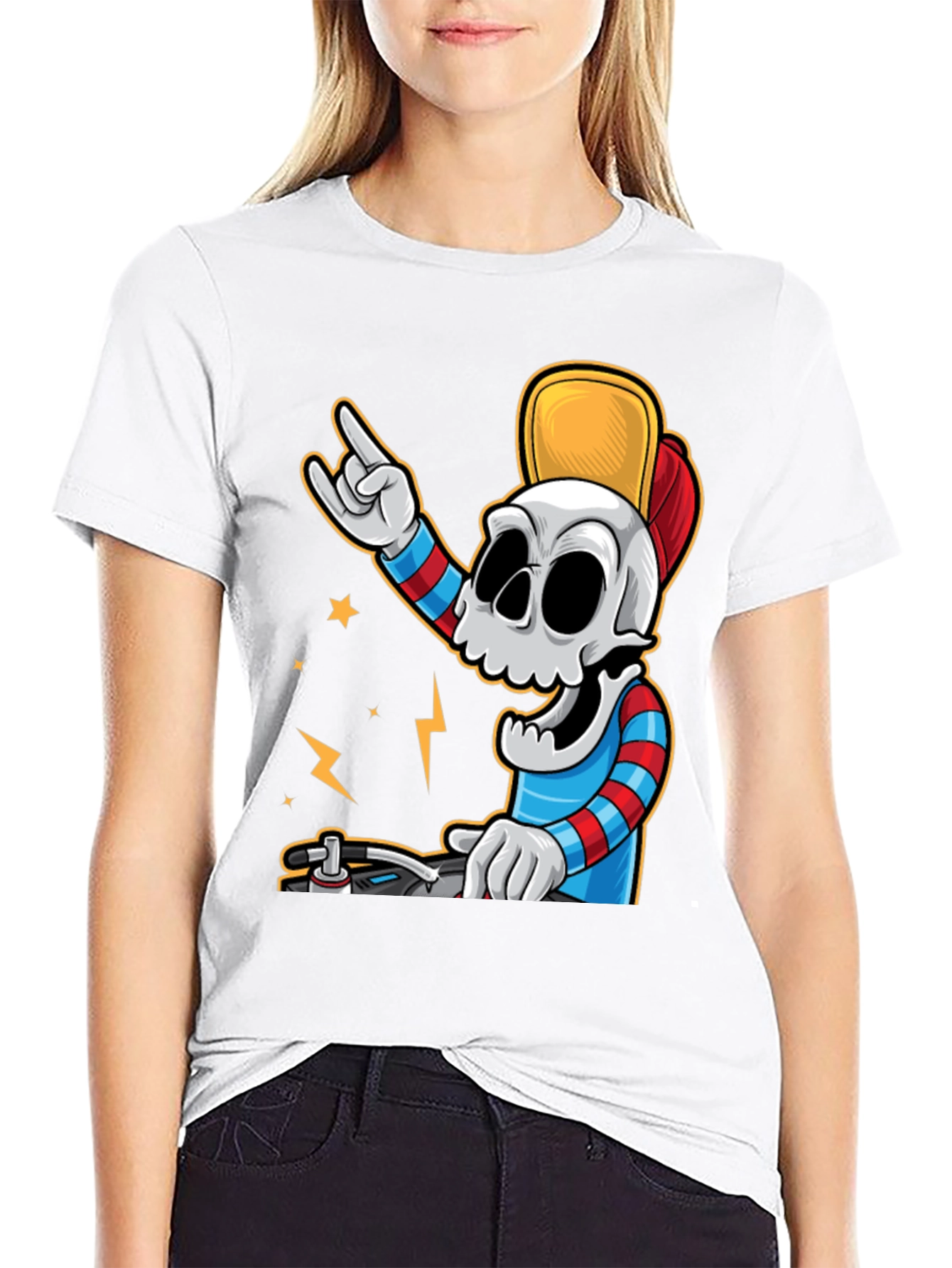 DJ Skull Graphic Tee - Rock On in Style!