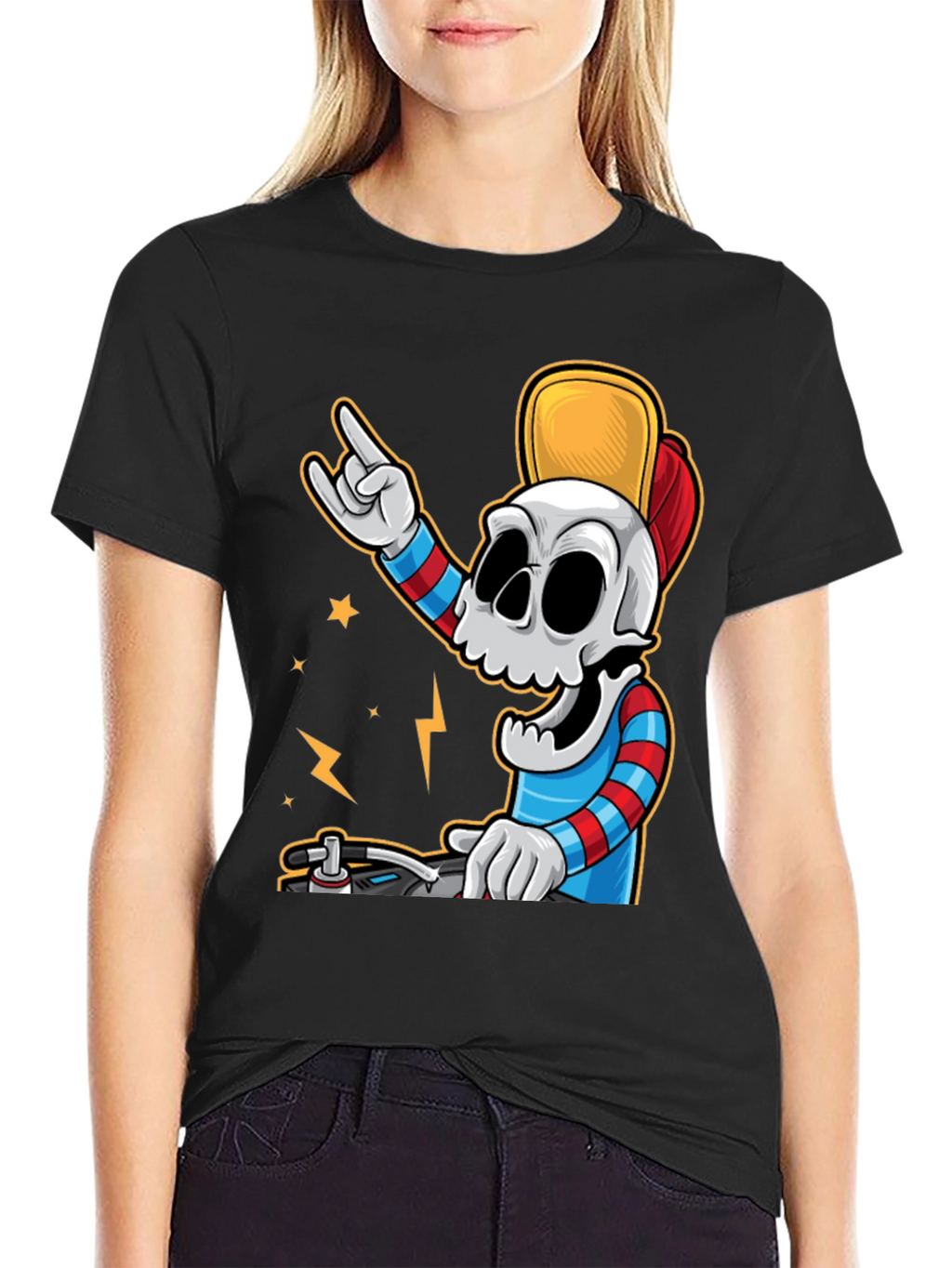 DJ Skull Graphic Tee - Rock On in Style!