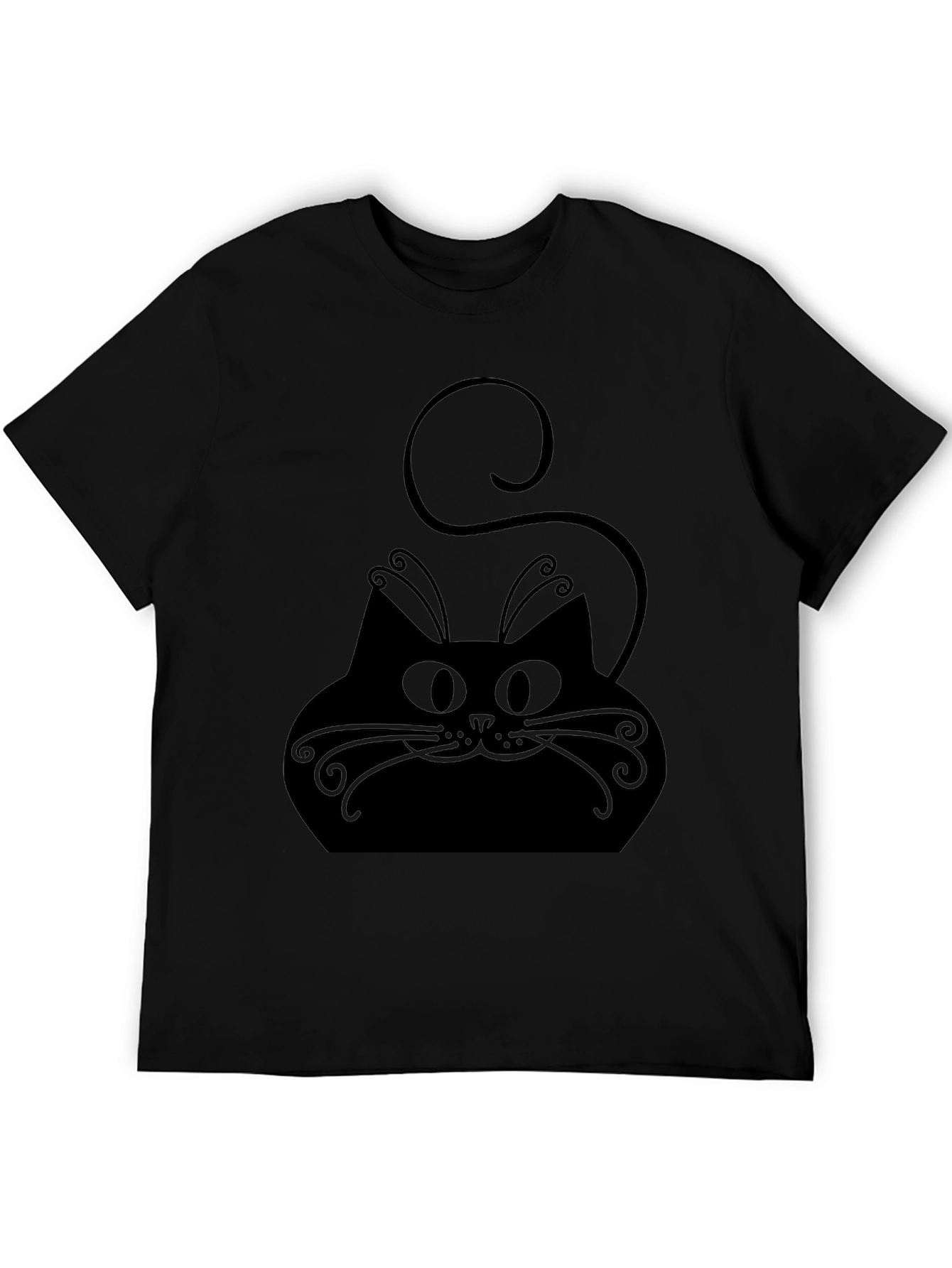 Black Cat Graphic Tee - Stylish Comfort