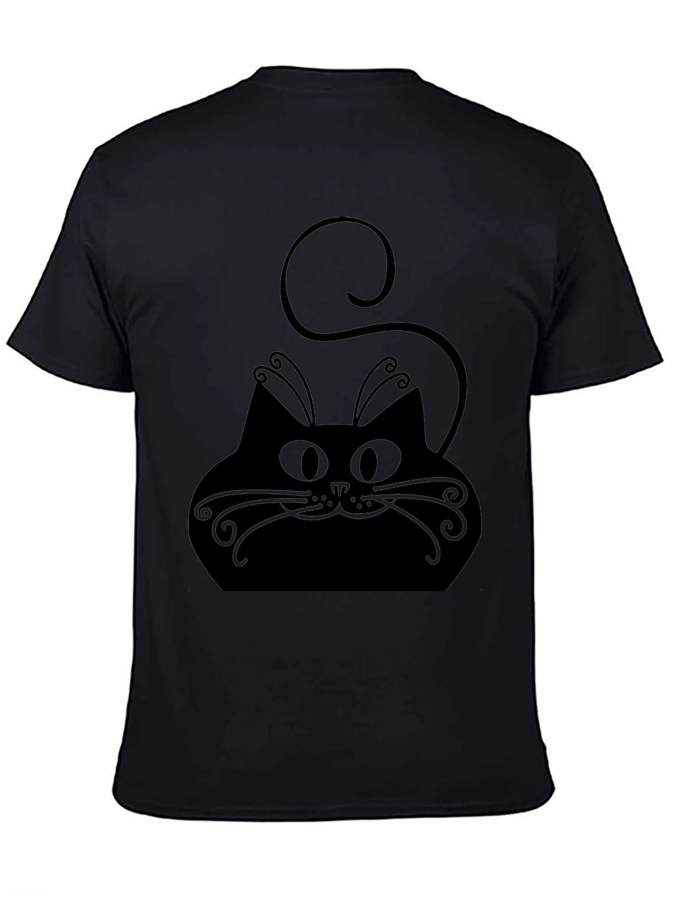 Black Cat Graphic Tee - Stylish Comfort