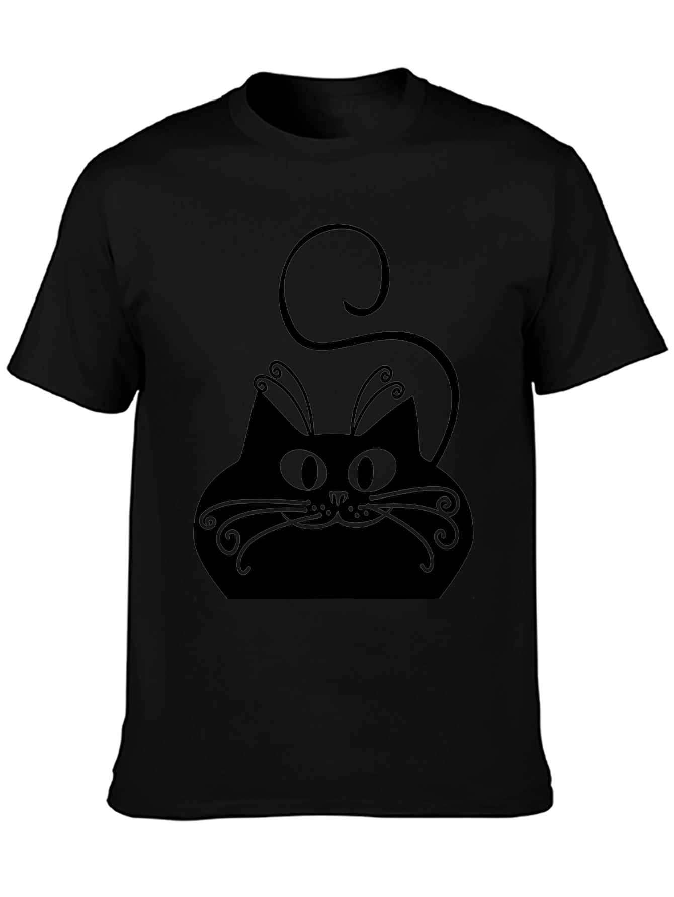 Black Cat Graphic Tee - Stylish Comfort