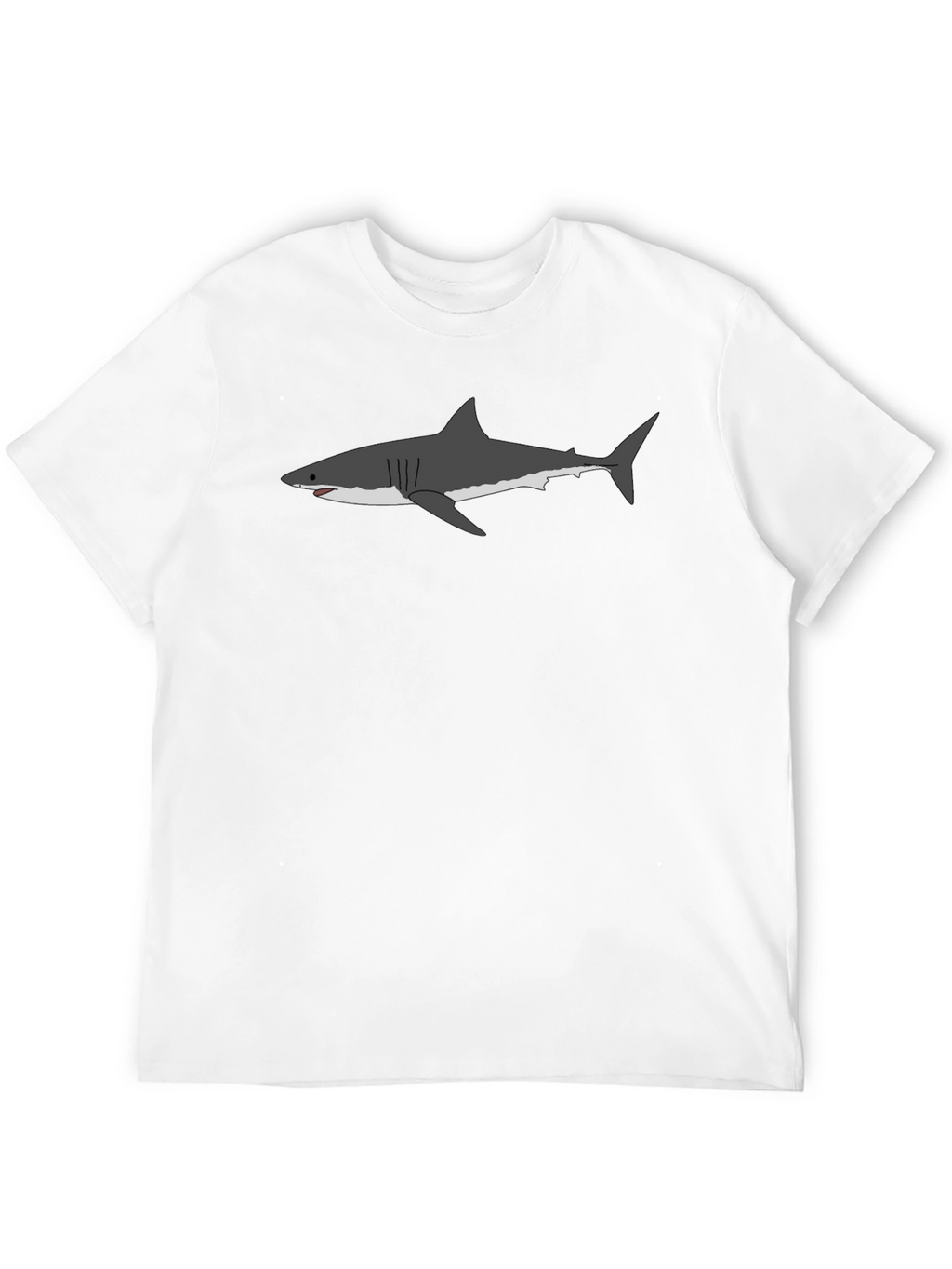 Great White Shark Graphic Tee - Mens Black T-Shirt