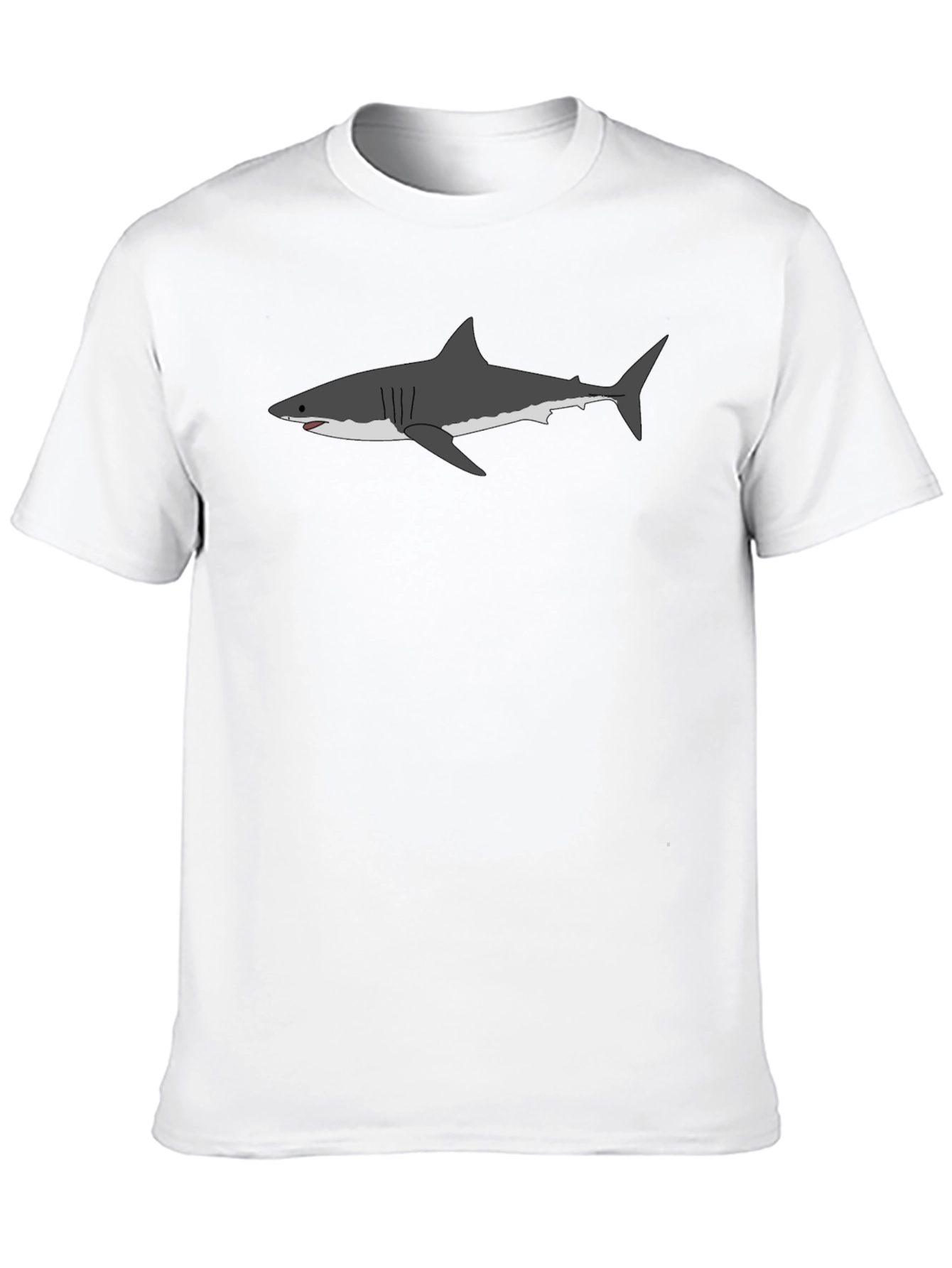 Great White Shark Graphic Tee - Mens Black T-Shirt