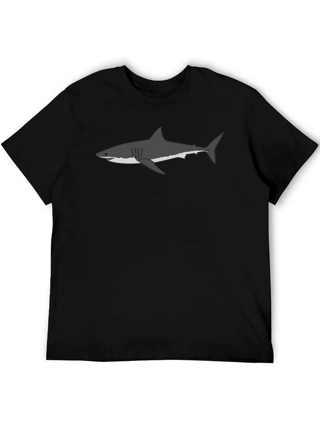 Great White Shark Graphic Tee - Mens Black T-Shirt