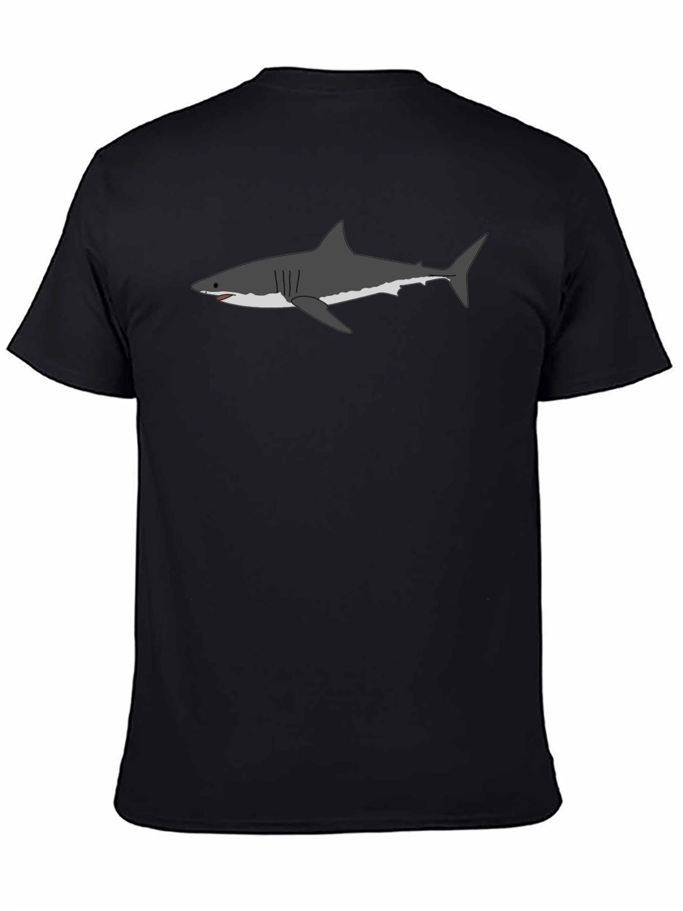 Great White Shark Graphic Tee - Mens Black T-Shirt