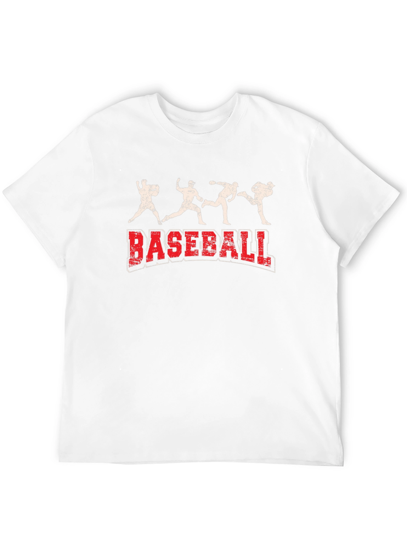 Baseball Graphic Print Tee - Black Cotton Blend