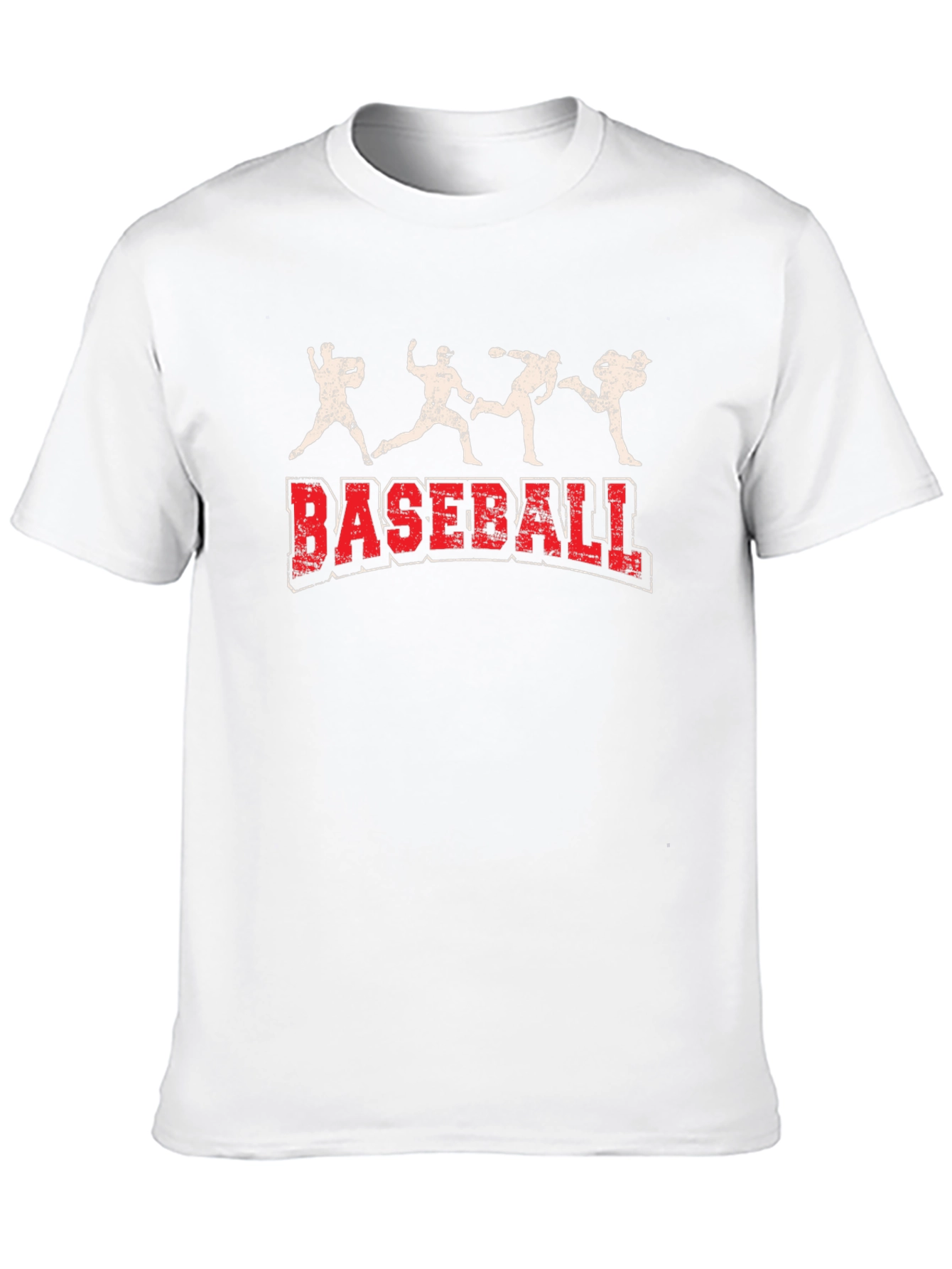 Baseball Graphic Print Tee - Black Cotton Blend