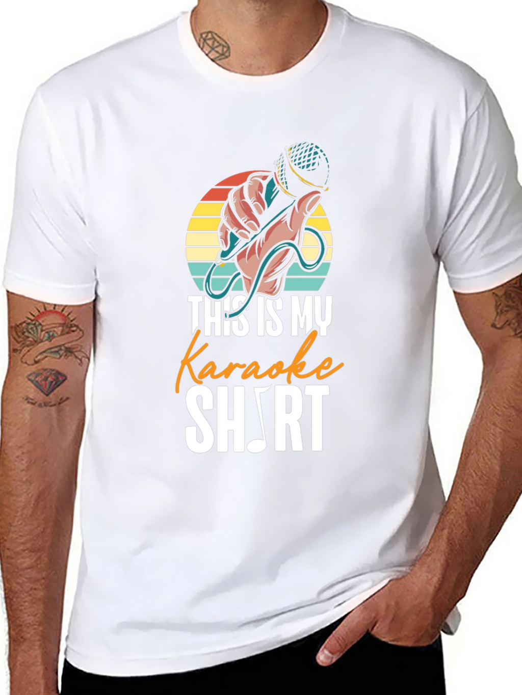 Karaoke Music Note Graphic T-Shirt