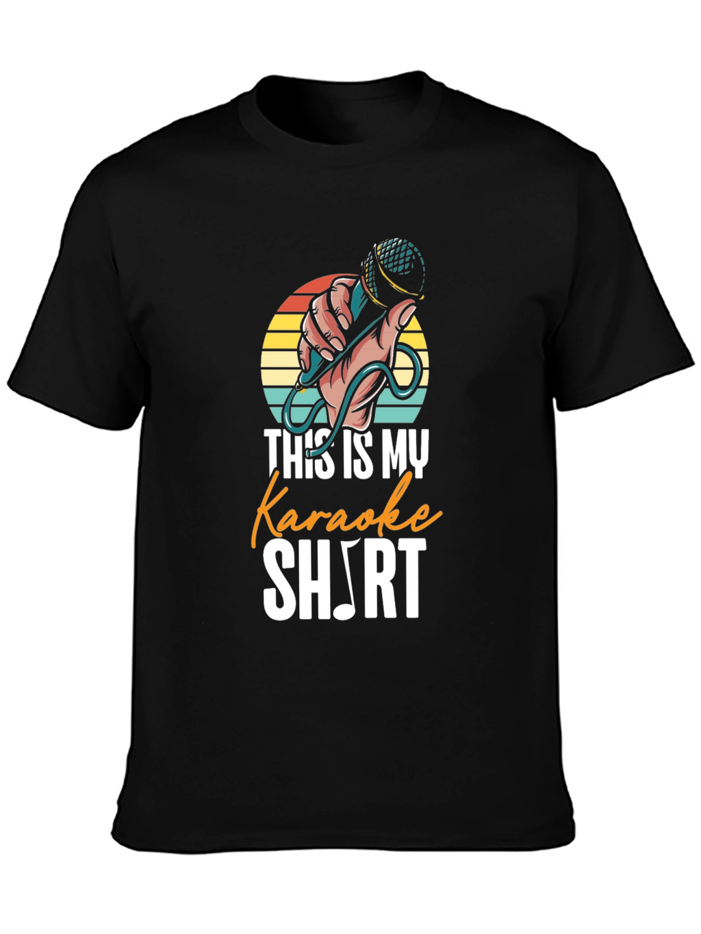 Karaoke Music Note Graphic T-Shirt