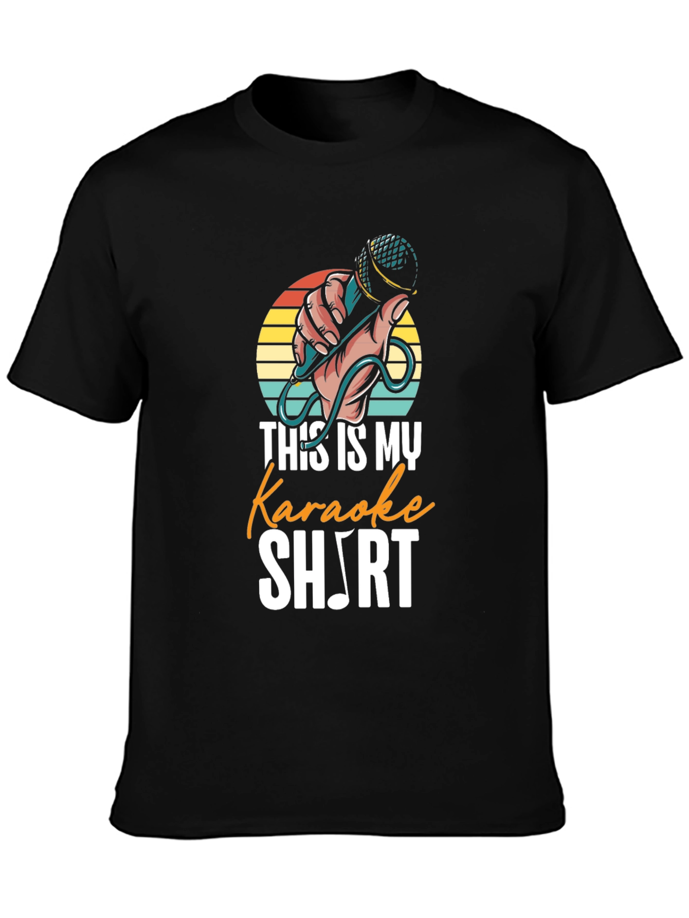 Karaoke Music Note Graphic T-Shirt