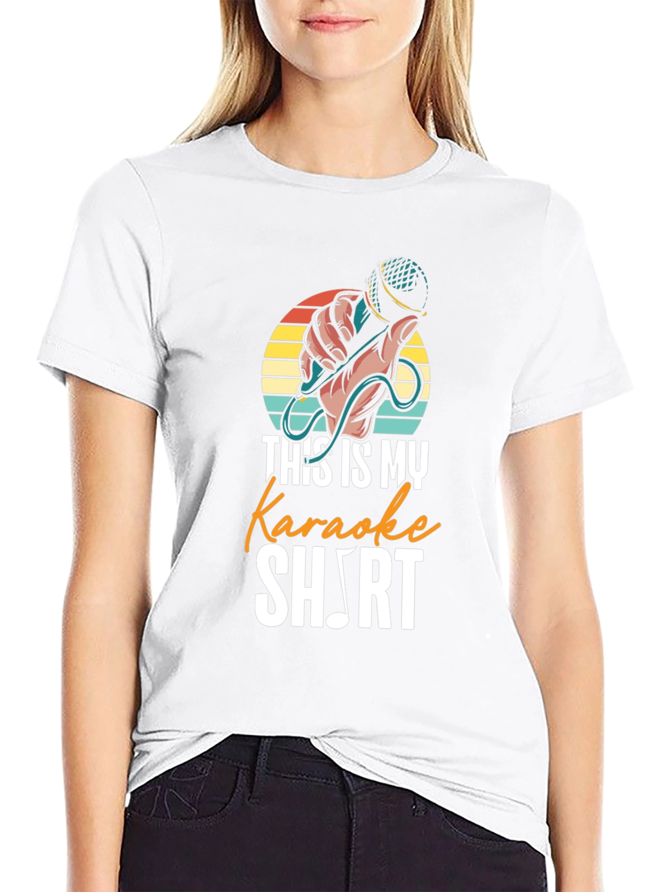 Karaoke Music Note Graphic T-Shirt
