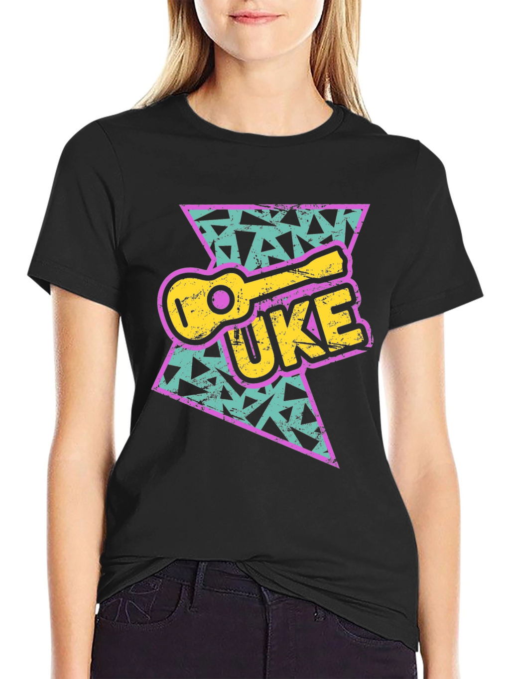Retro UKE T-Shirt - 90s Ukulele Design Tee