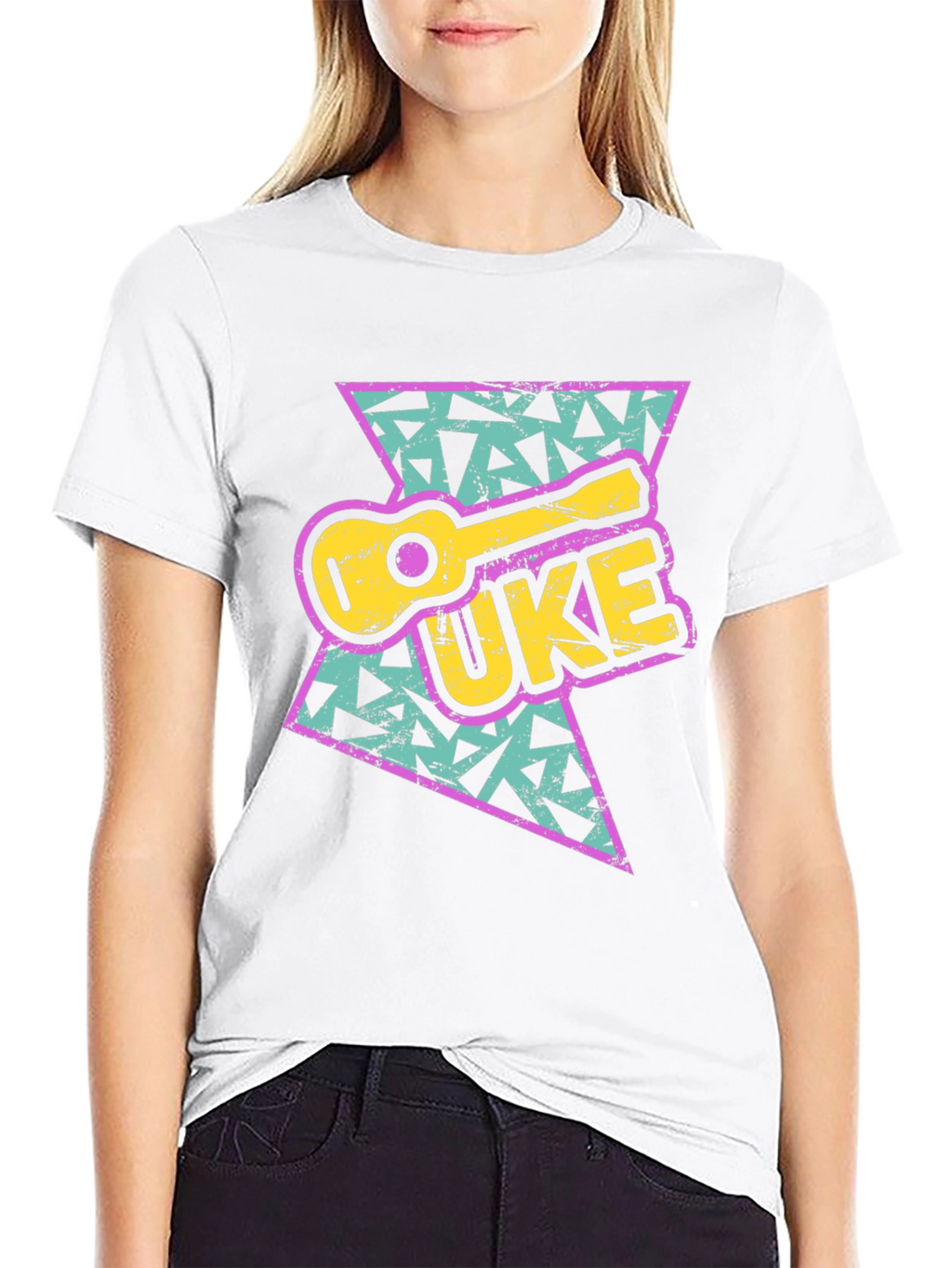 Retro UKE T-Shirt - 90s Ukulele Design Tee