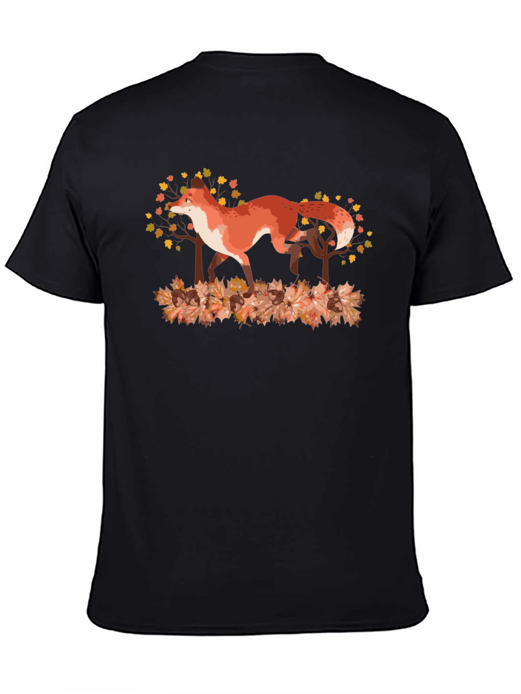 Fox in Autumn Leaves Graphic Tee