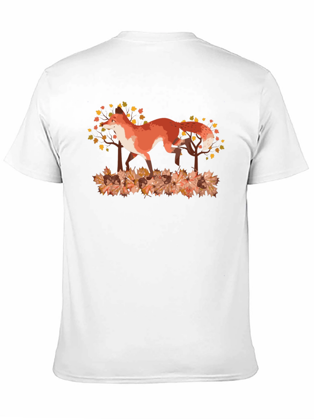 Fox in Autumn Leaves Graphic Tee