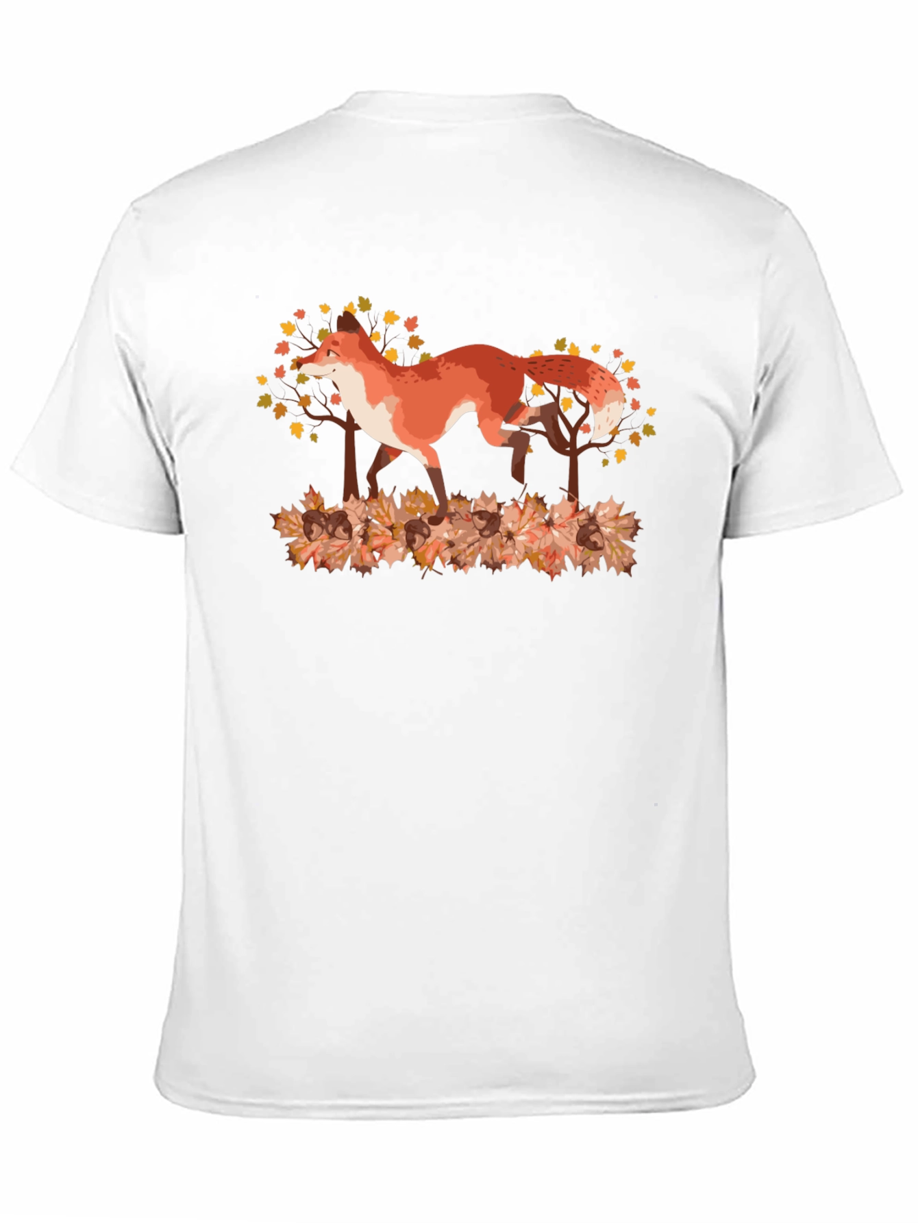Fox in Autumn Leaves Graphic Tee