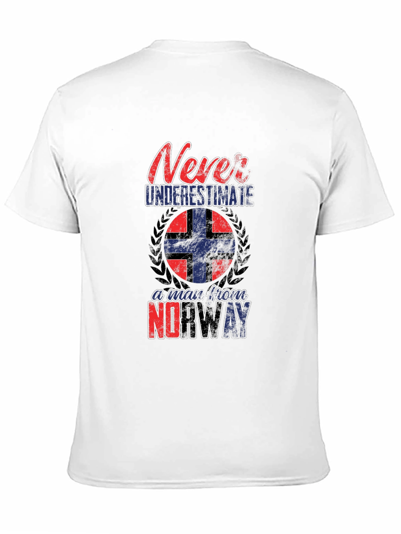 Never Underestimate a Man From Norway Black T-Shirt