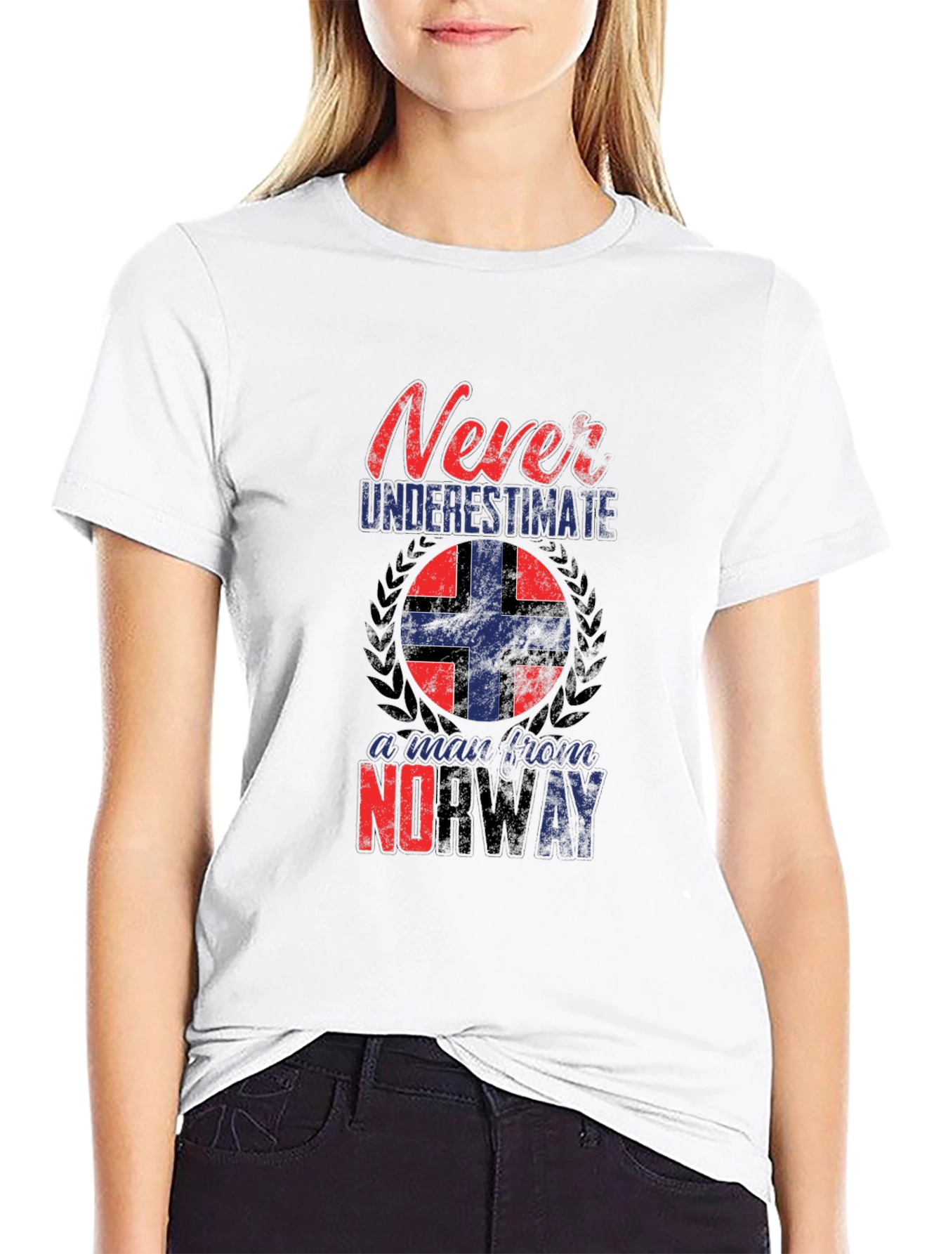 Never Underestimate a Man From Norway Black T-Shirt