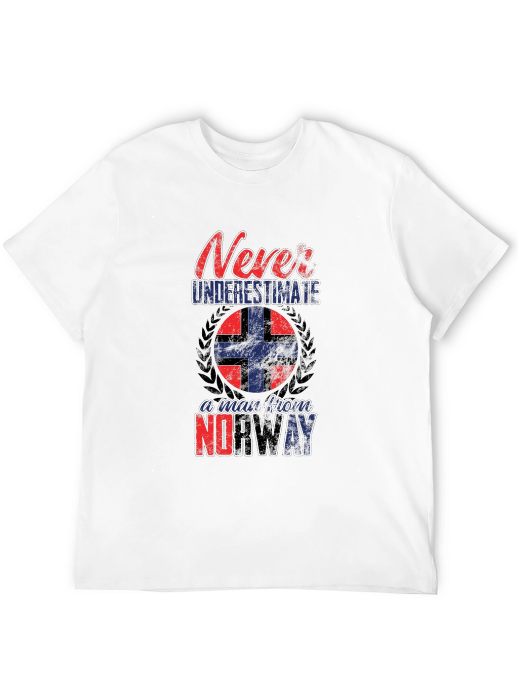 Never Underestimate a Man From Norway Black T-Shirt