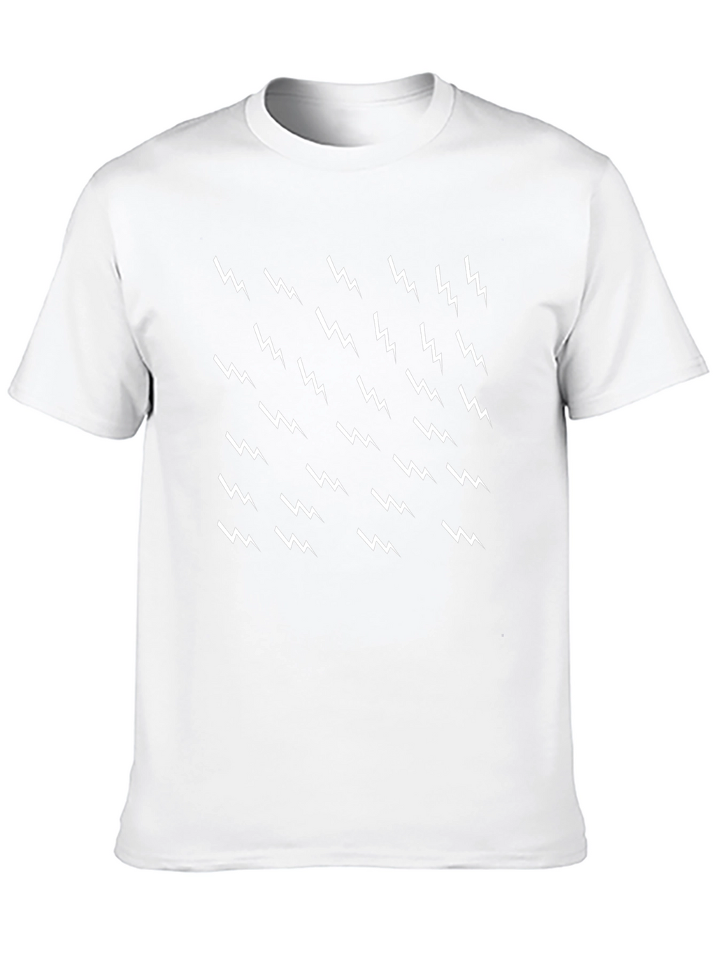 Lightning Bolt Pattern Black T-Shirt