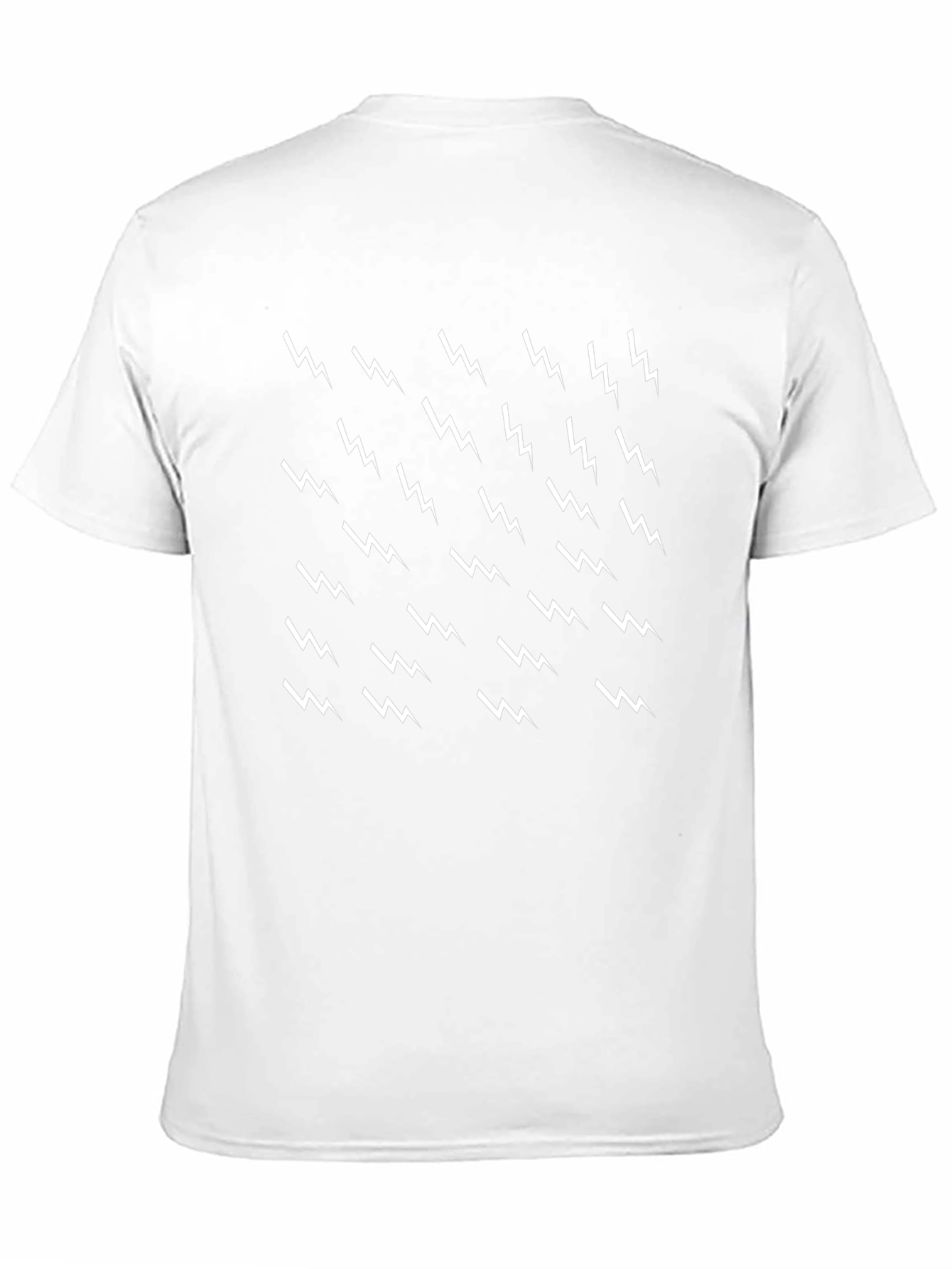 Lightning Bolt Pattern Black T-Shirt