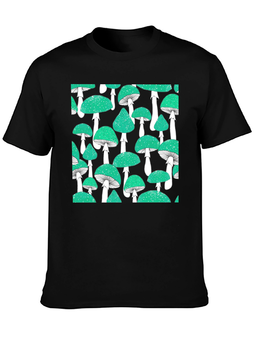 Mushroom Pattern Tee - Cool Graphic Print Shirt