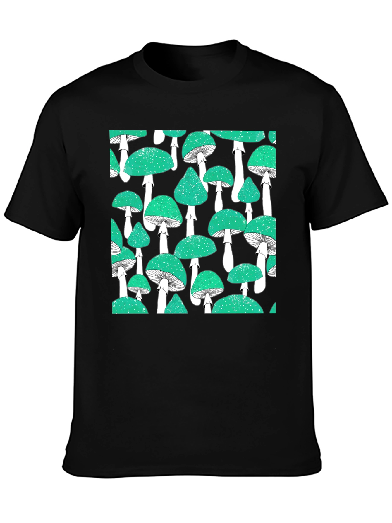 Mushroom Pattern Tee - Cool Graphic Print Shirt