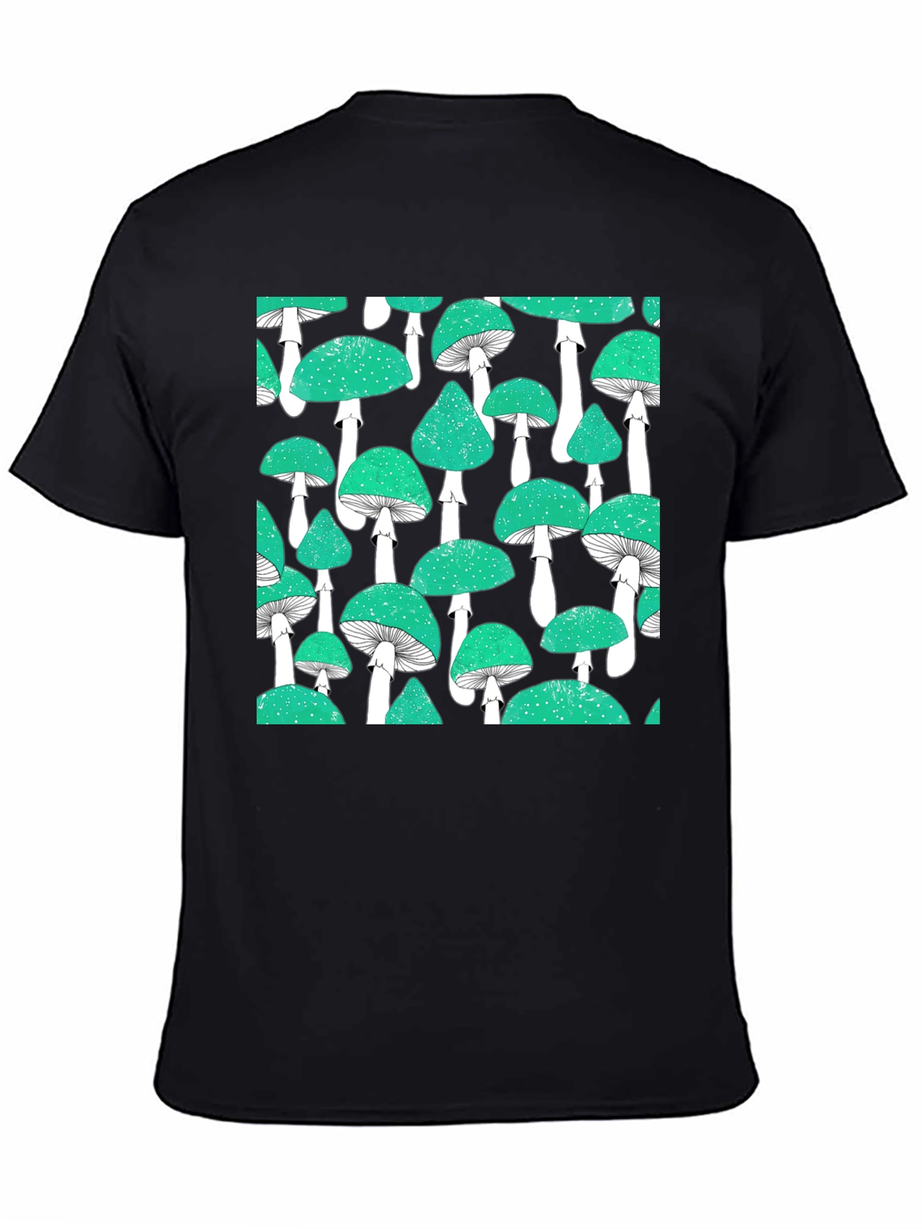 Mushroom Pattern Tee - Cool Graphic Print Shirt