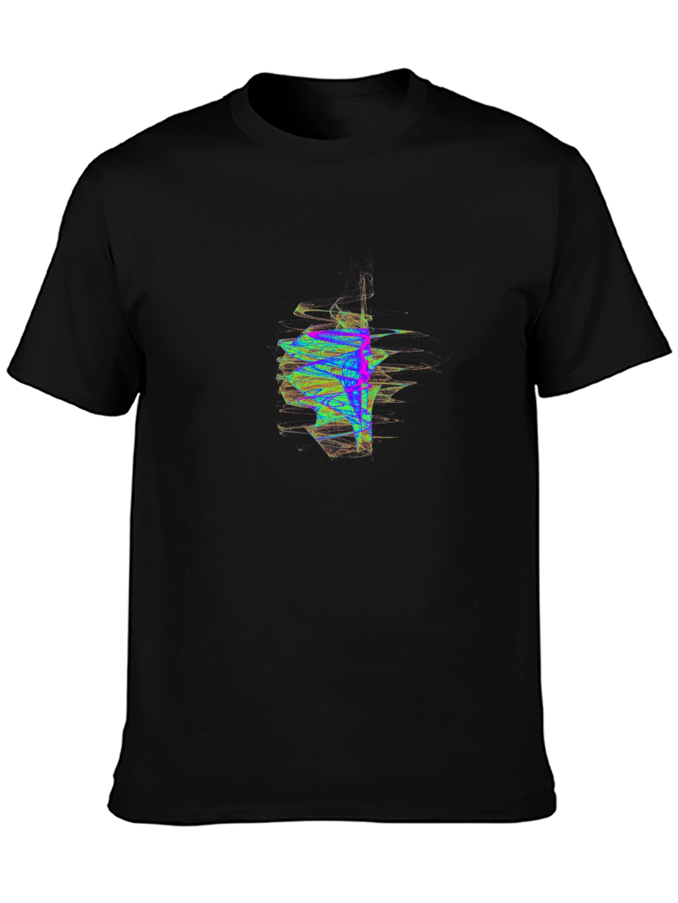 Abstract Graphic Mens Black T-Shirt