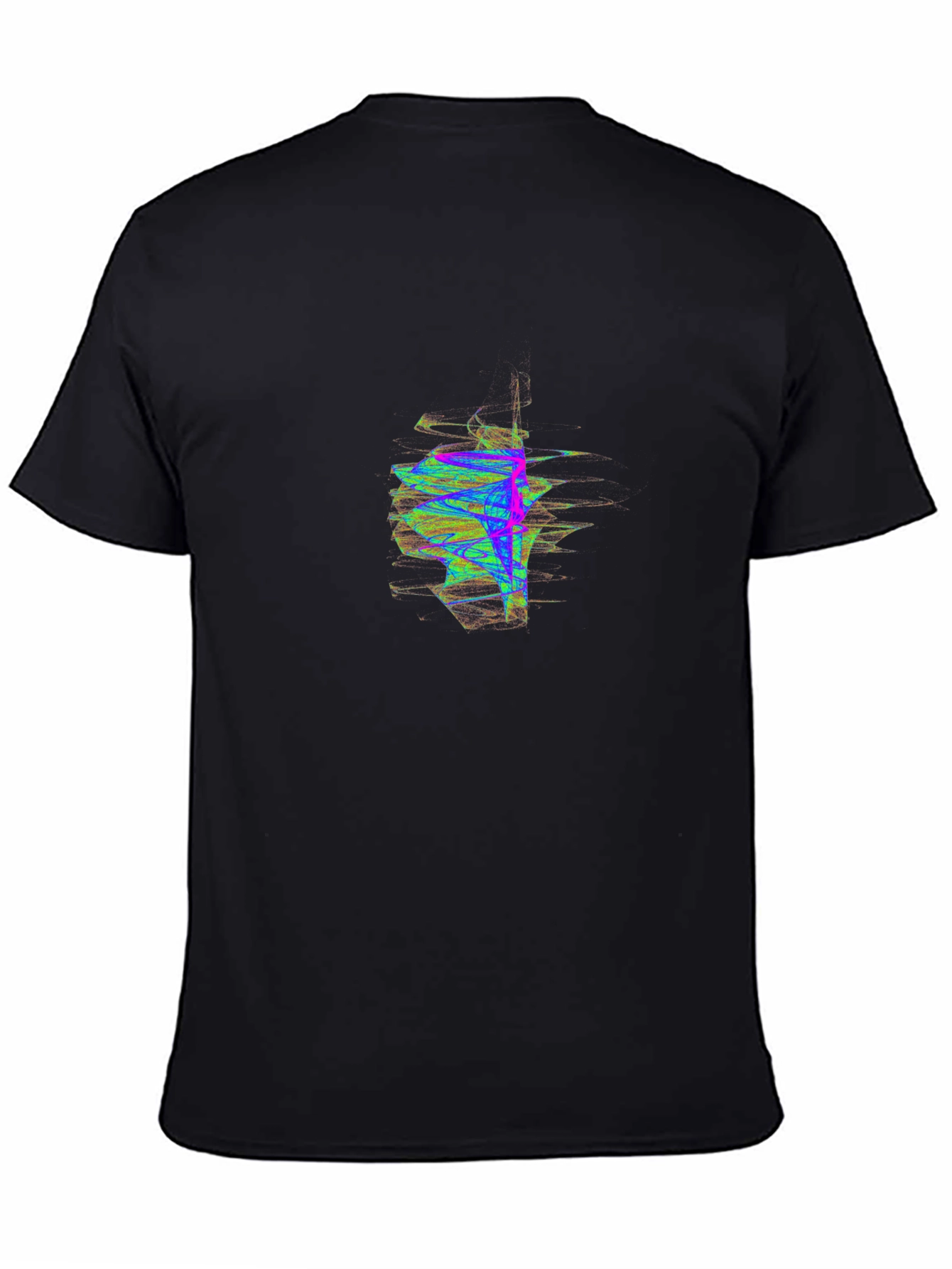 Abstract Graphic Mens Black T-Shirt